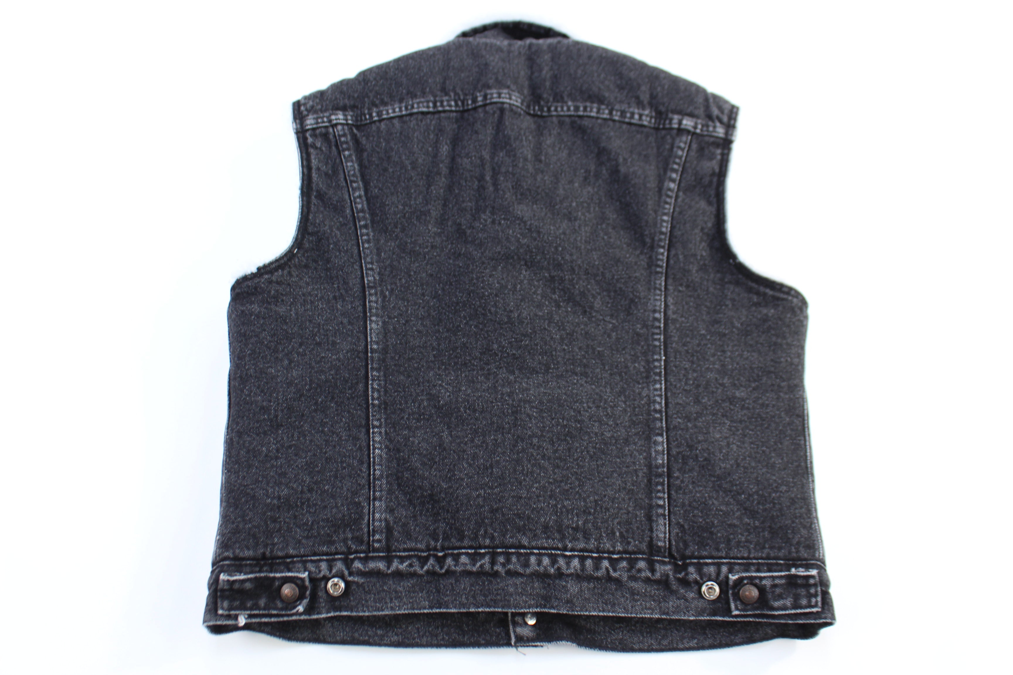 80's Levi's Black Washed Sherpa Lined Vest