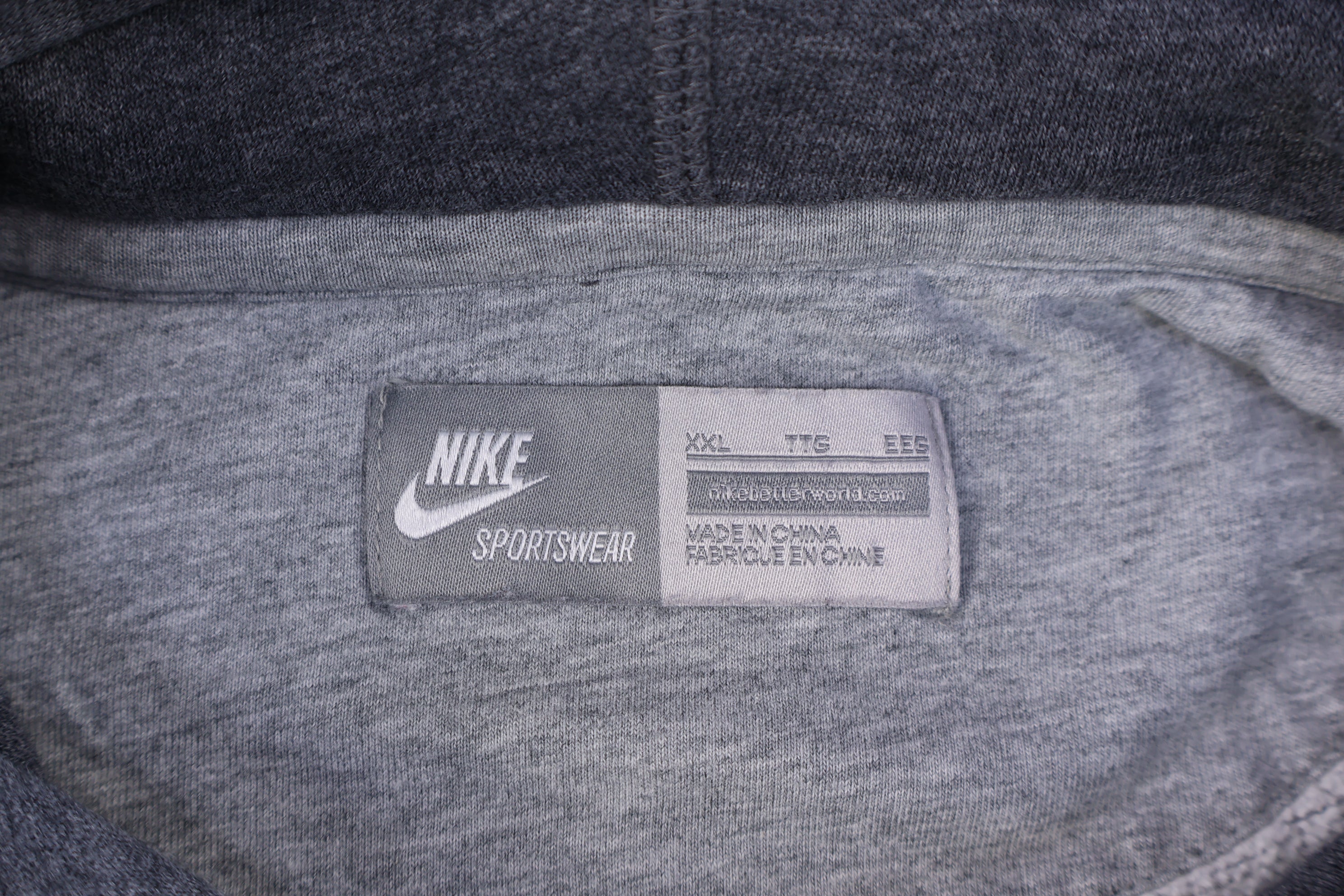 Vintage Nike Embroidered Grey Pullover Hoodie