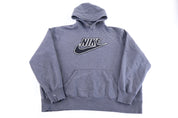 Vintage Nike Embroidered Grey Pullover Hoodie