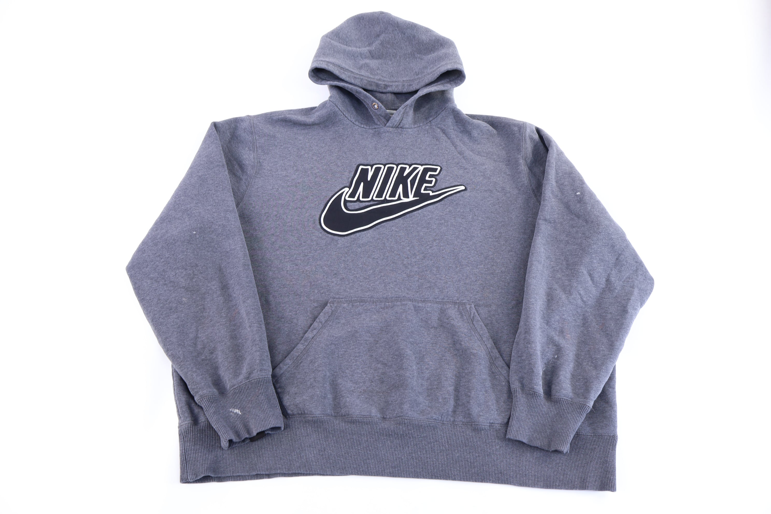 Vintage Nike Embroidered Grey Pullover Hoodie