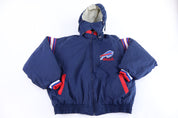 90's Buffalo Bills Football Full Zip Reversible Puffer Jacket