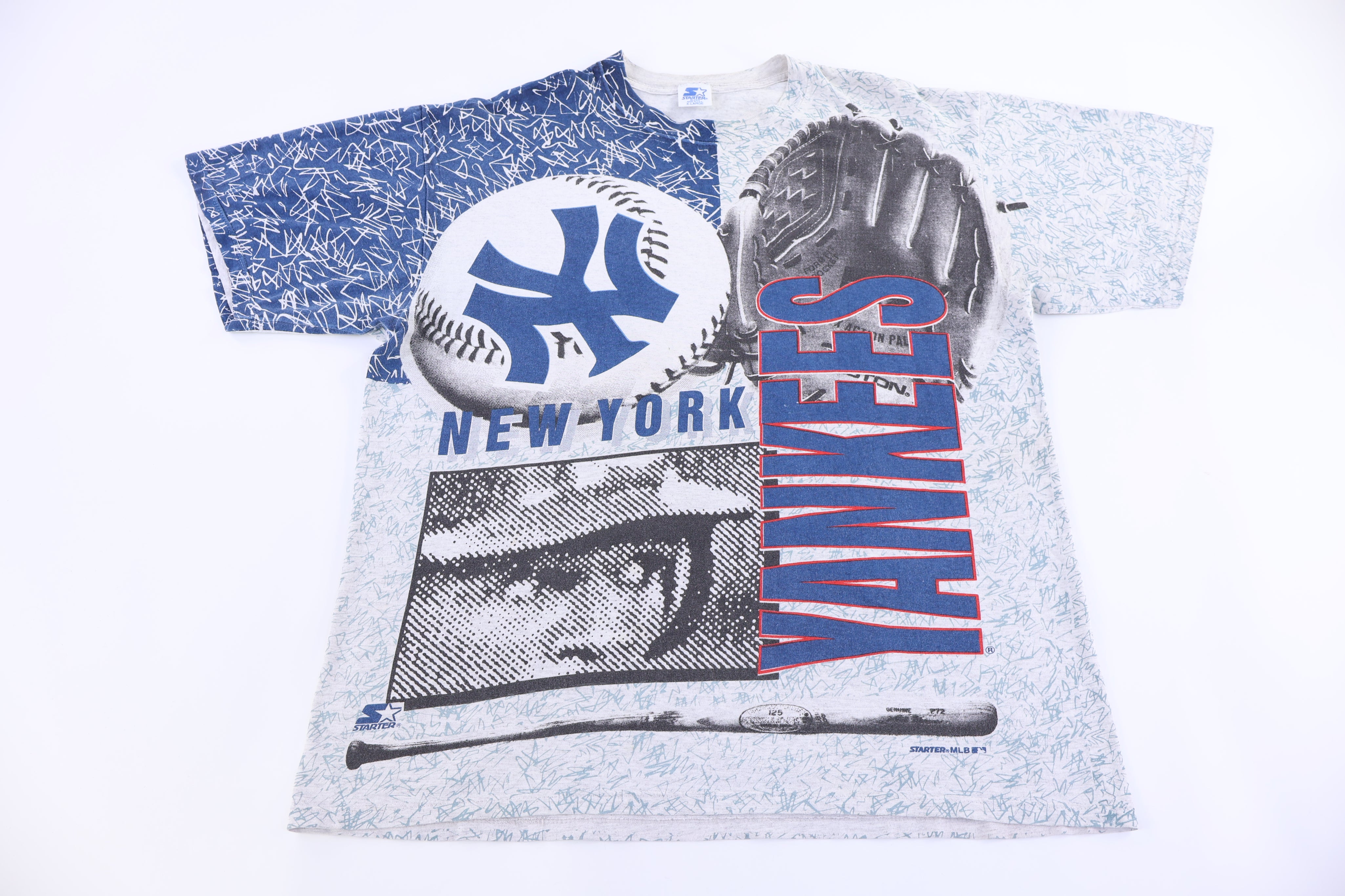 90's Starter New York Yankees Baseball All Over Graphic T-shirt