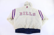 90's Buffalo Bills Football Full Zip Reversible Puffer Jacket