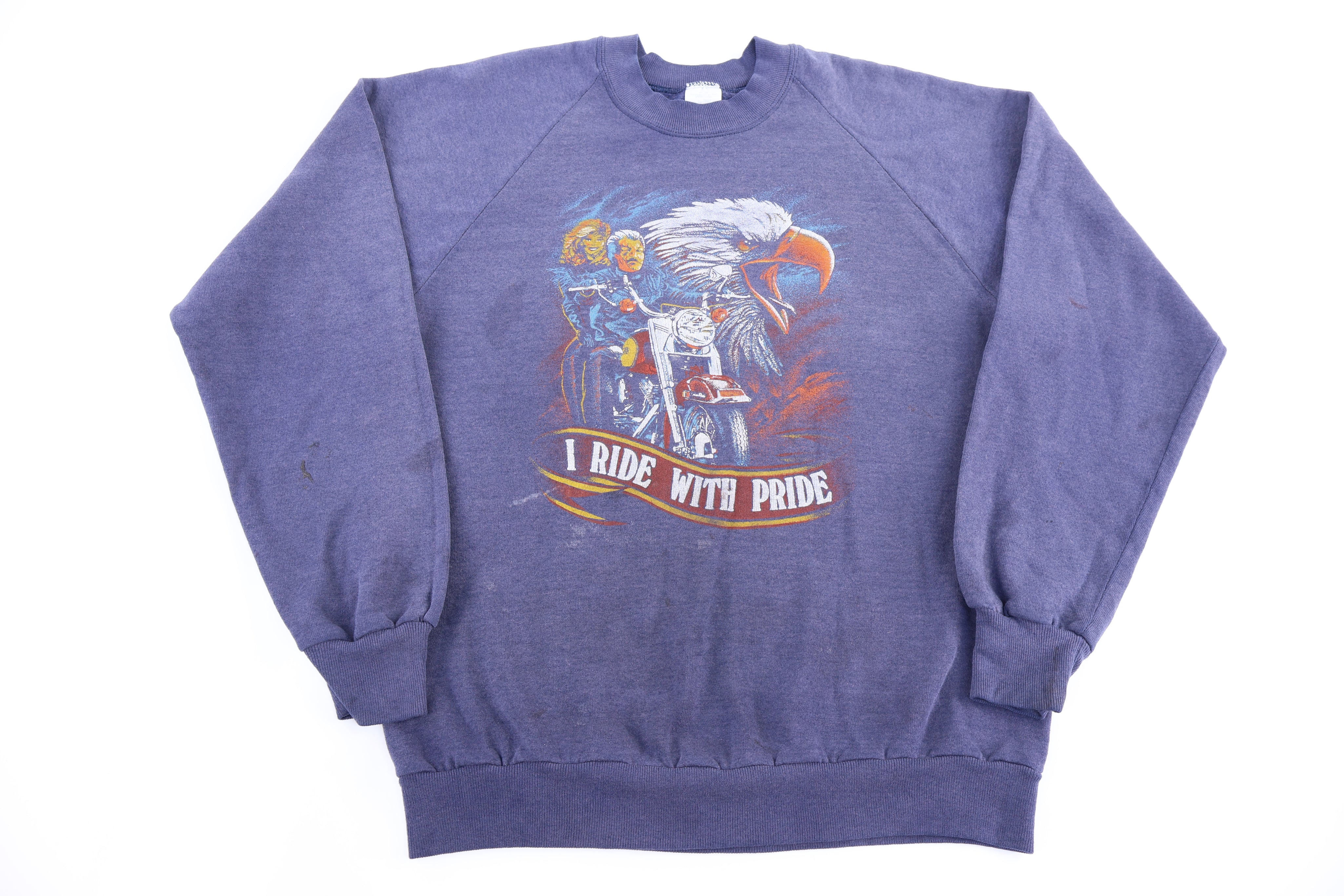80's I Ride With Pride Biker Graphic Sweatshirt