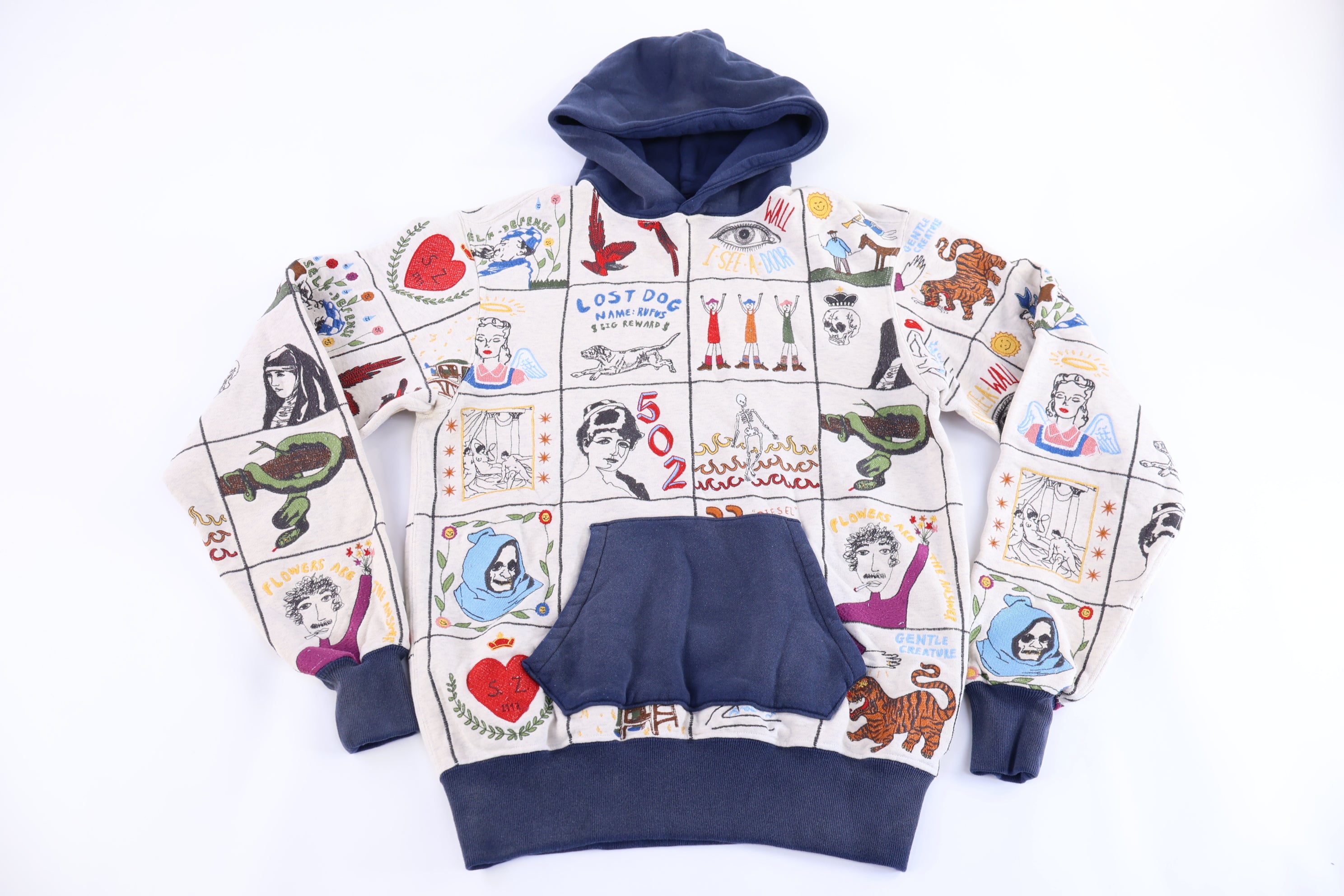 Samuel Zelig Gallery Portraits Embroidered Hoodie