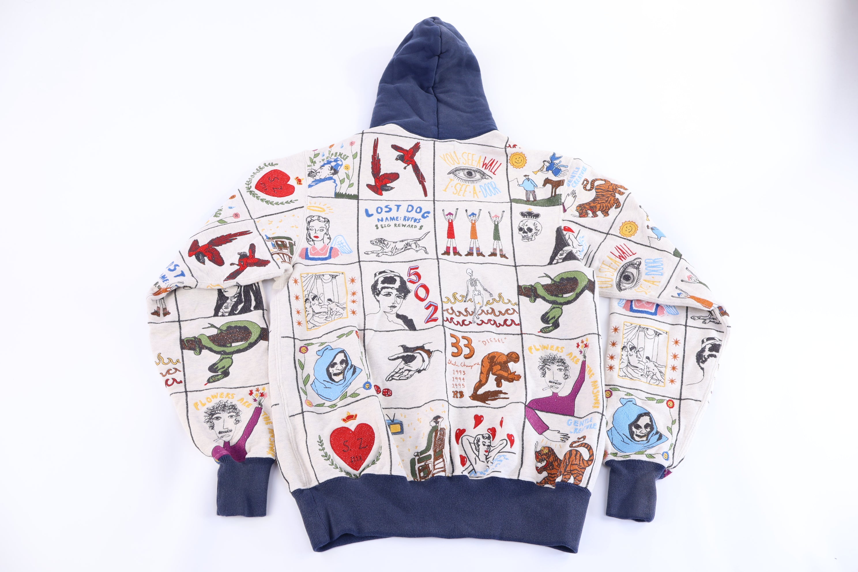 Samuel Zelig Gallery Portraits Embroidered Hoodie