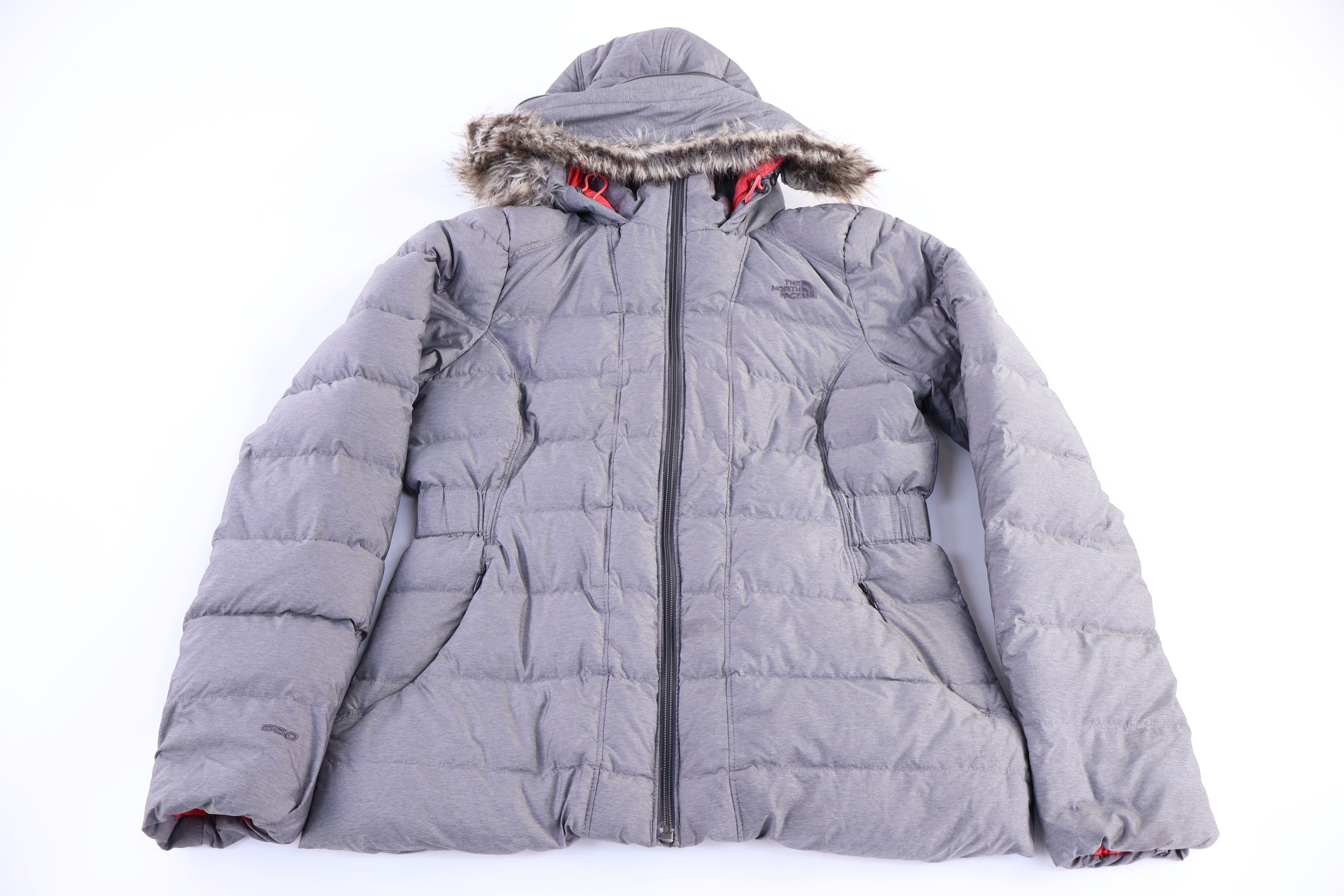 Women's The North Face Embroidered Logo Full Zip Puffer Jacket