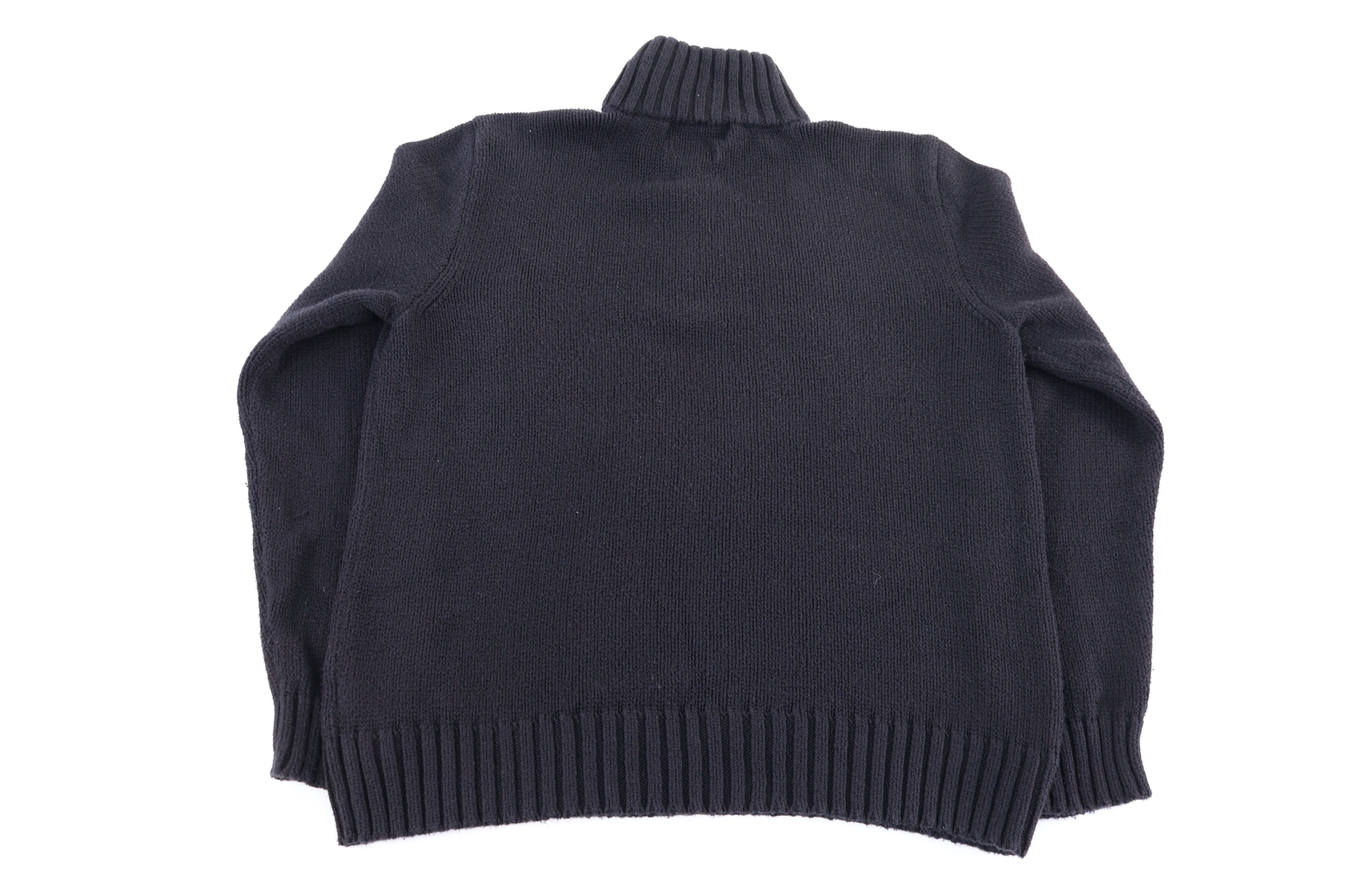 Polo by Ralph Lauren Embroidered Logo Black Quarter Zip Pullover