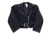 Women's 90's Contempo Black Leather Suede Jacket