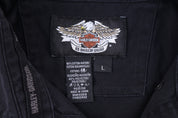 Harley Davidson Motorcycles Black Button Down