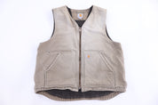Carhartt Logo Patch Tan Full Zip Vest