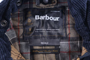 Women's Barbour Navy Blue Full Zip Waxed Jacket