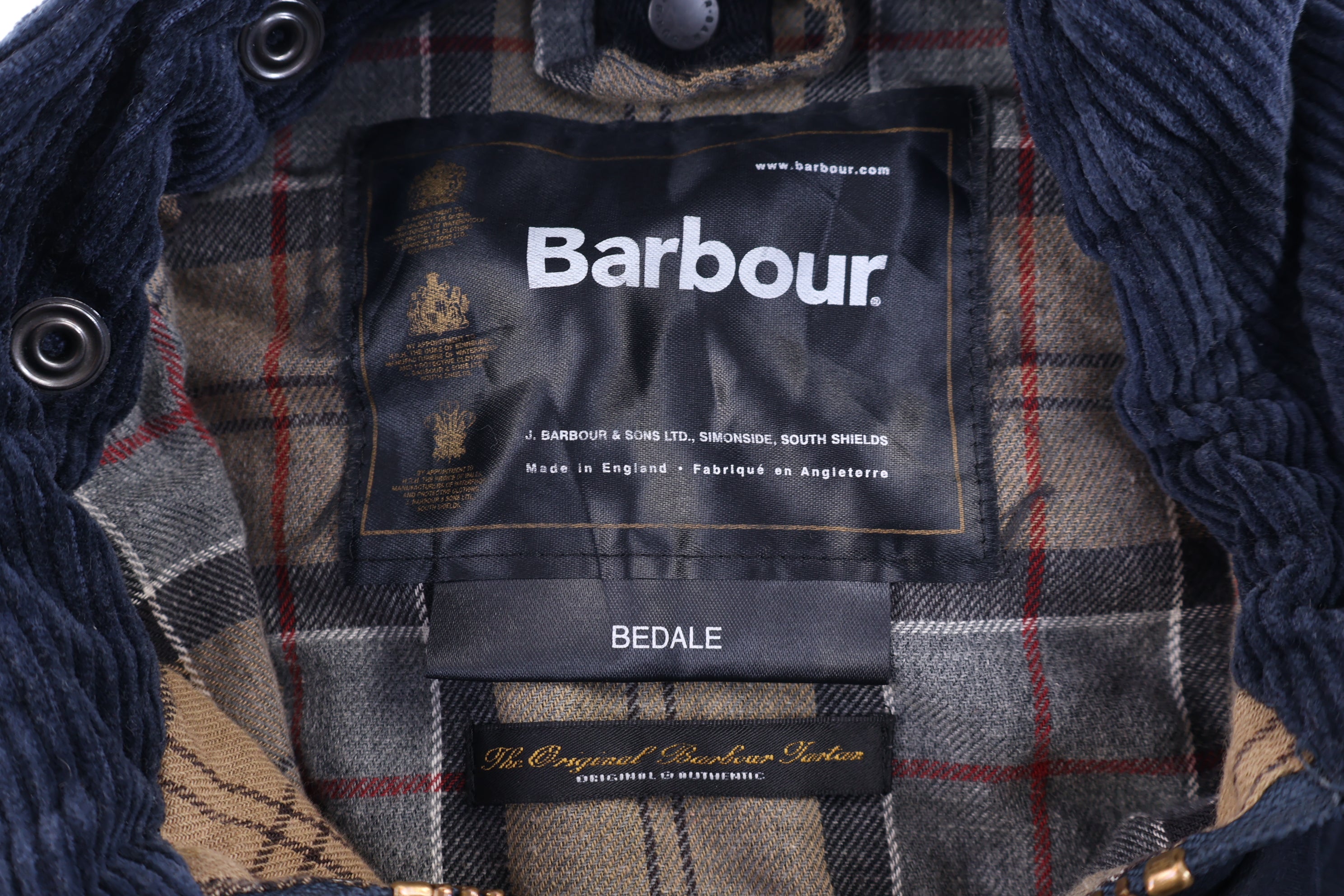 Women's Barbour Navy Blue Full Zip Waxed Jacket