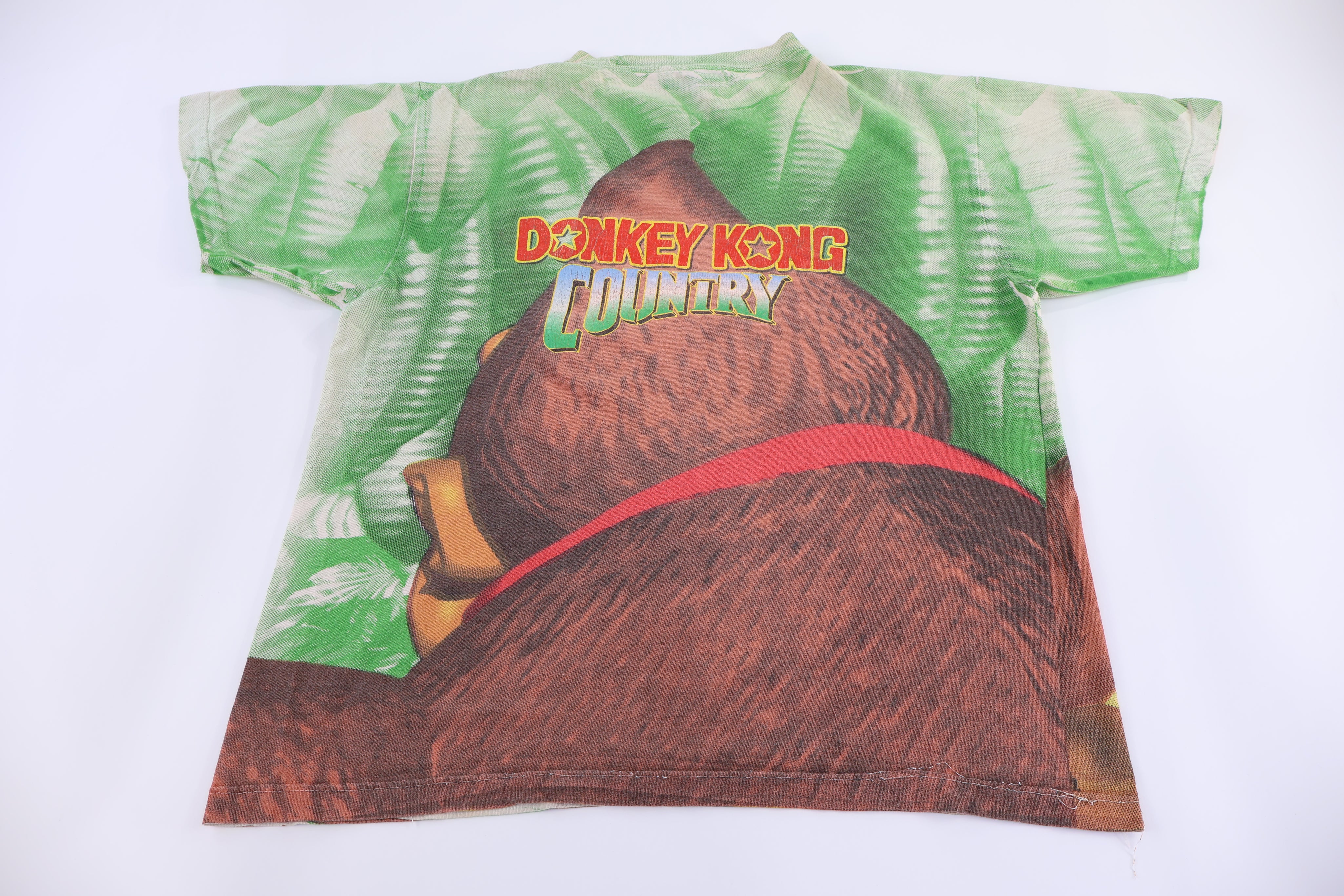 90's Nintendo Donkey Kong Country All Over Graphic T-shirt
