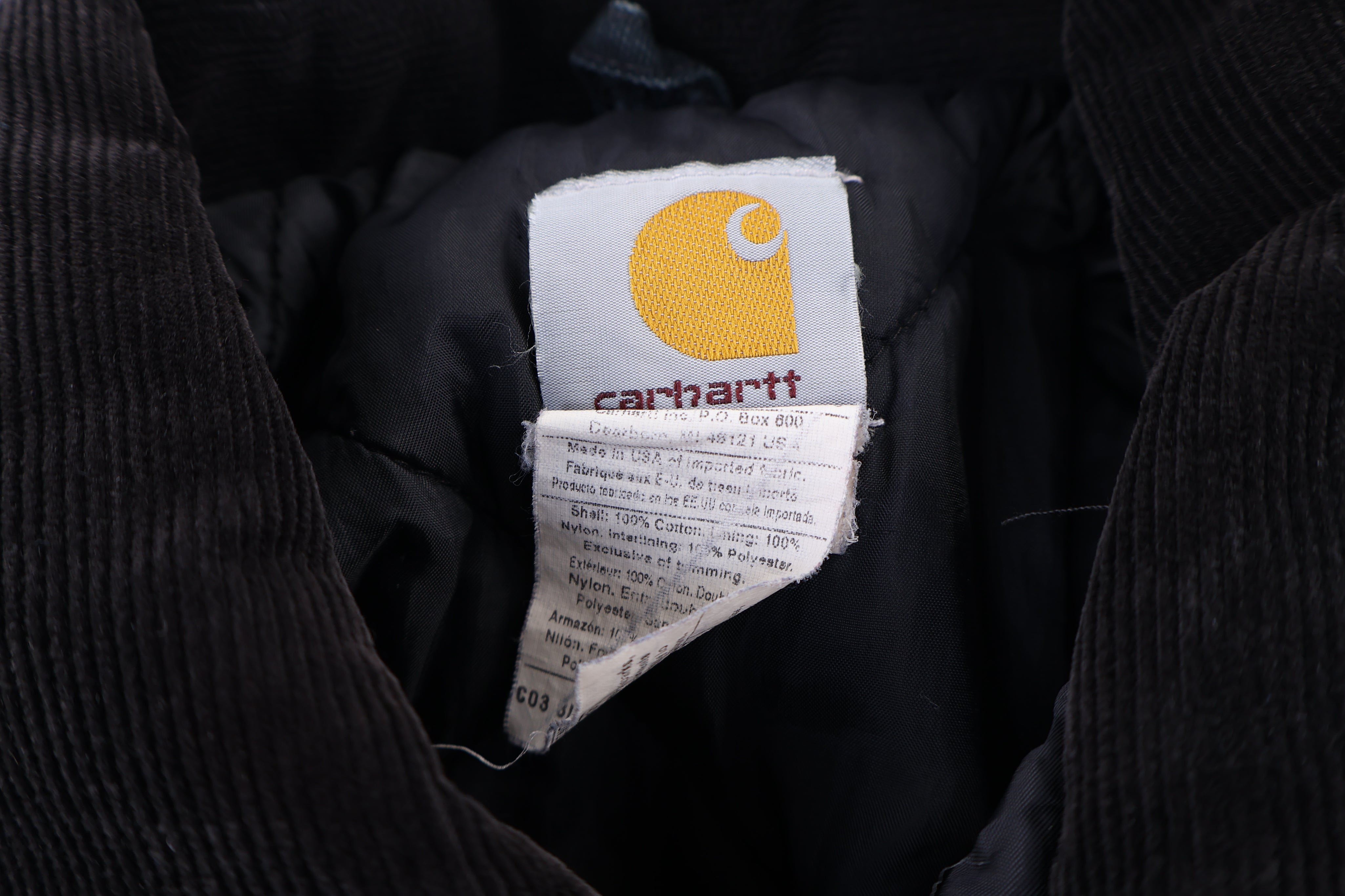 Carhartt Logo Patch Black Full Zip Jacket