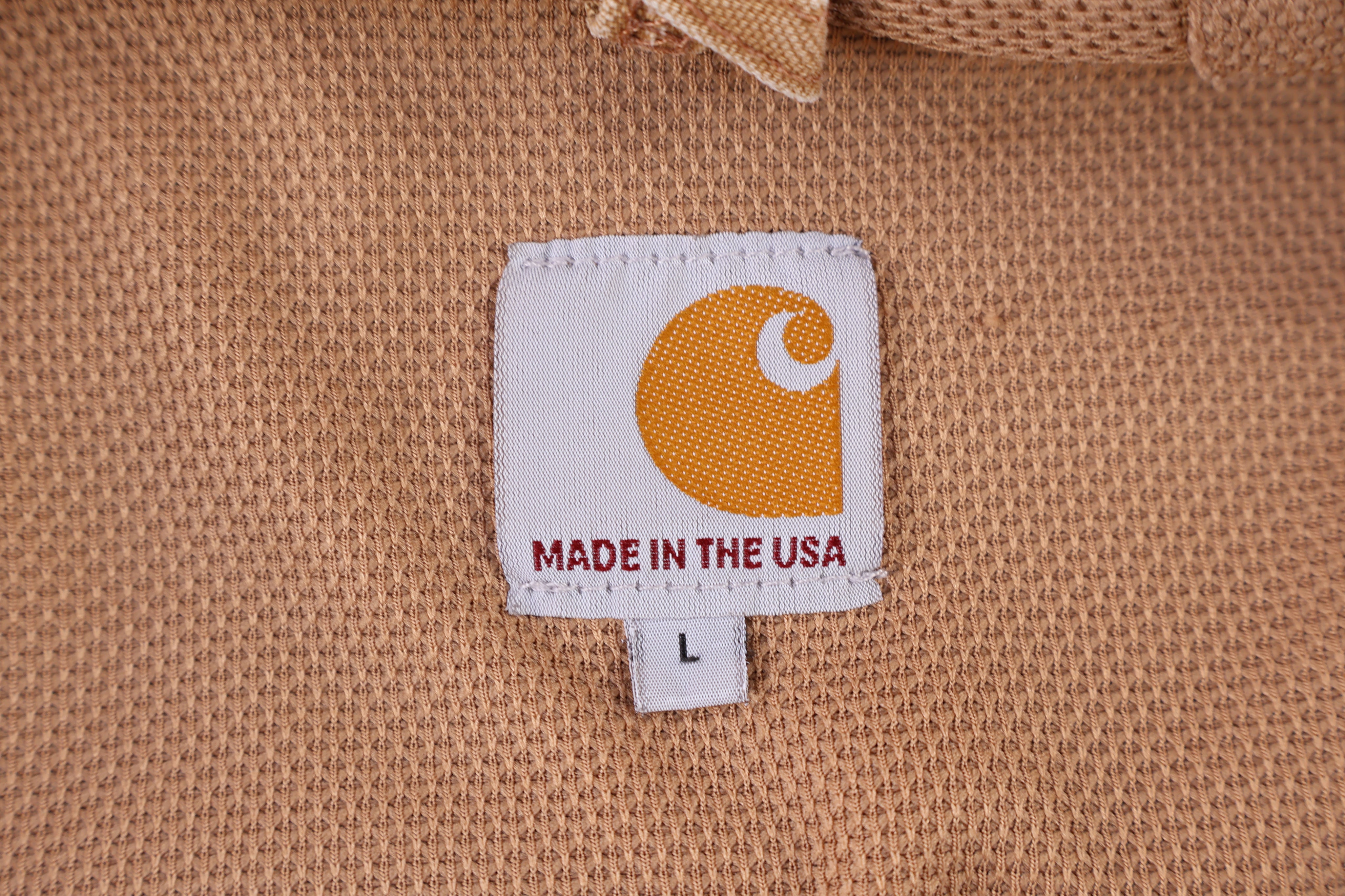 Carhartt Logo Patch Tan Full Zip Jacket