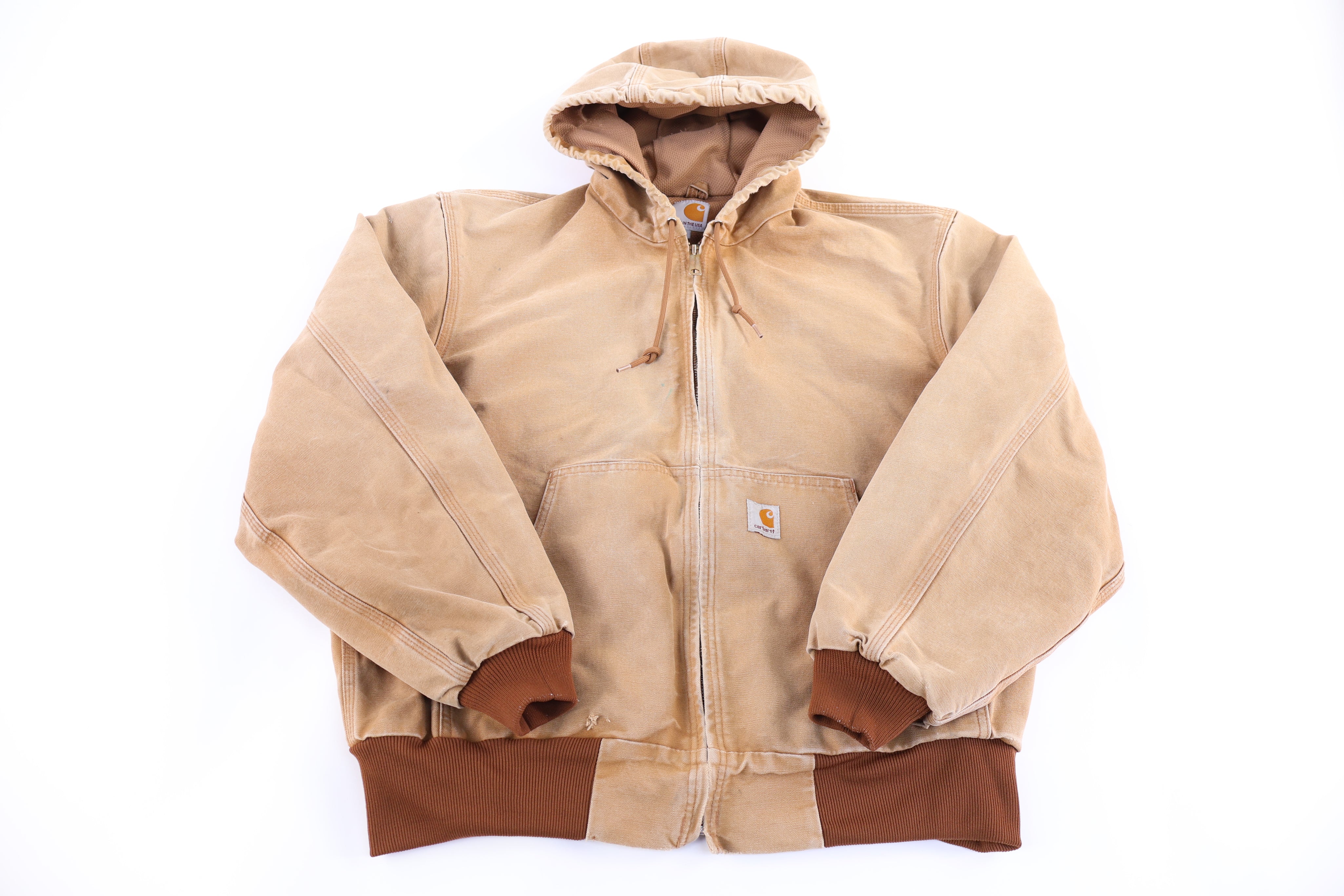 Carhartt Logo Patch Tan Full Zip Jacket
