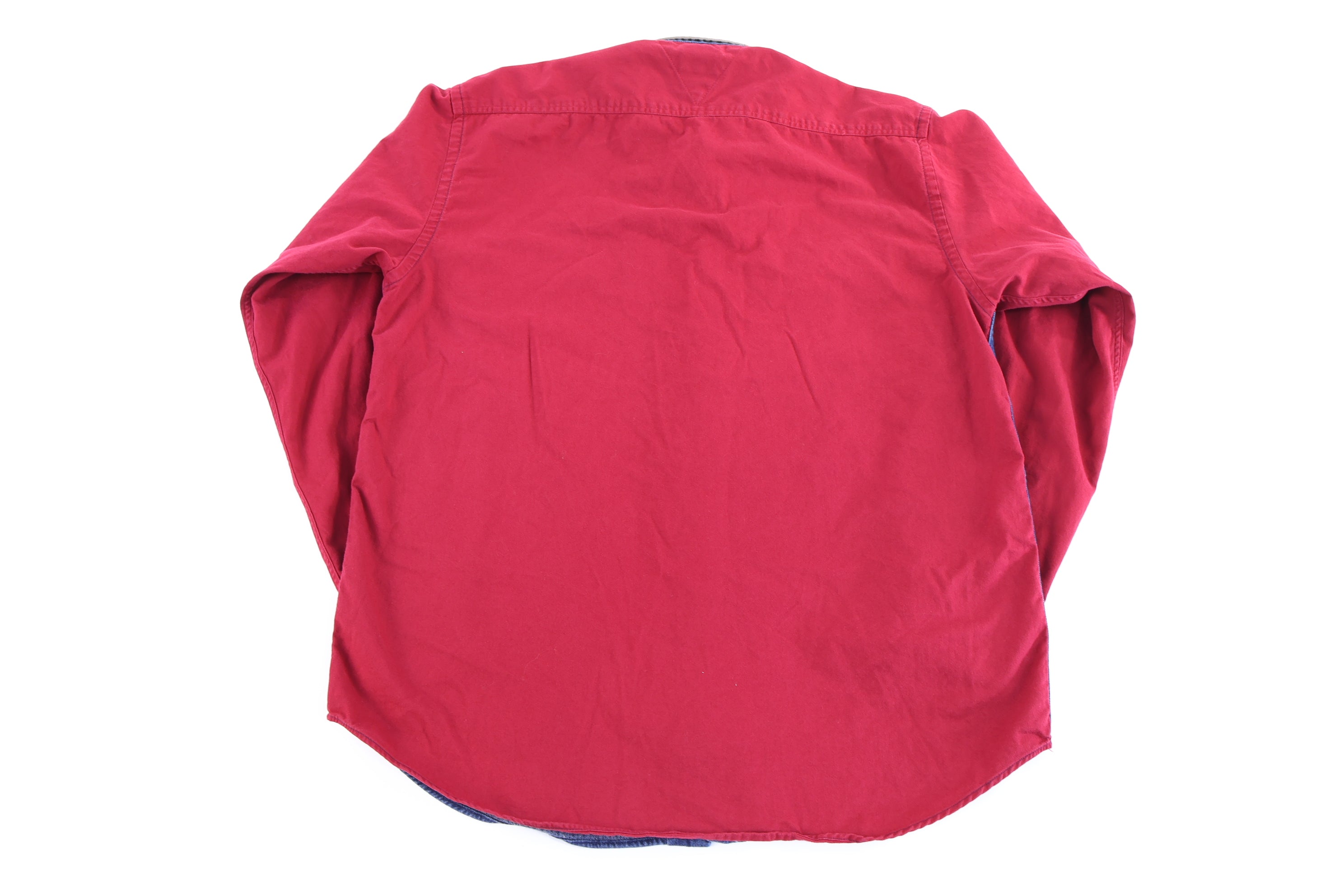 Women's Tommy Hilfiger Red & Blue LS Button Down