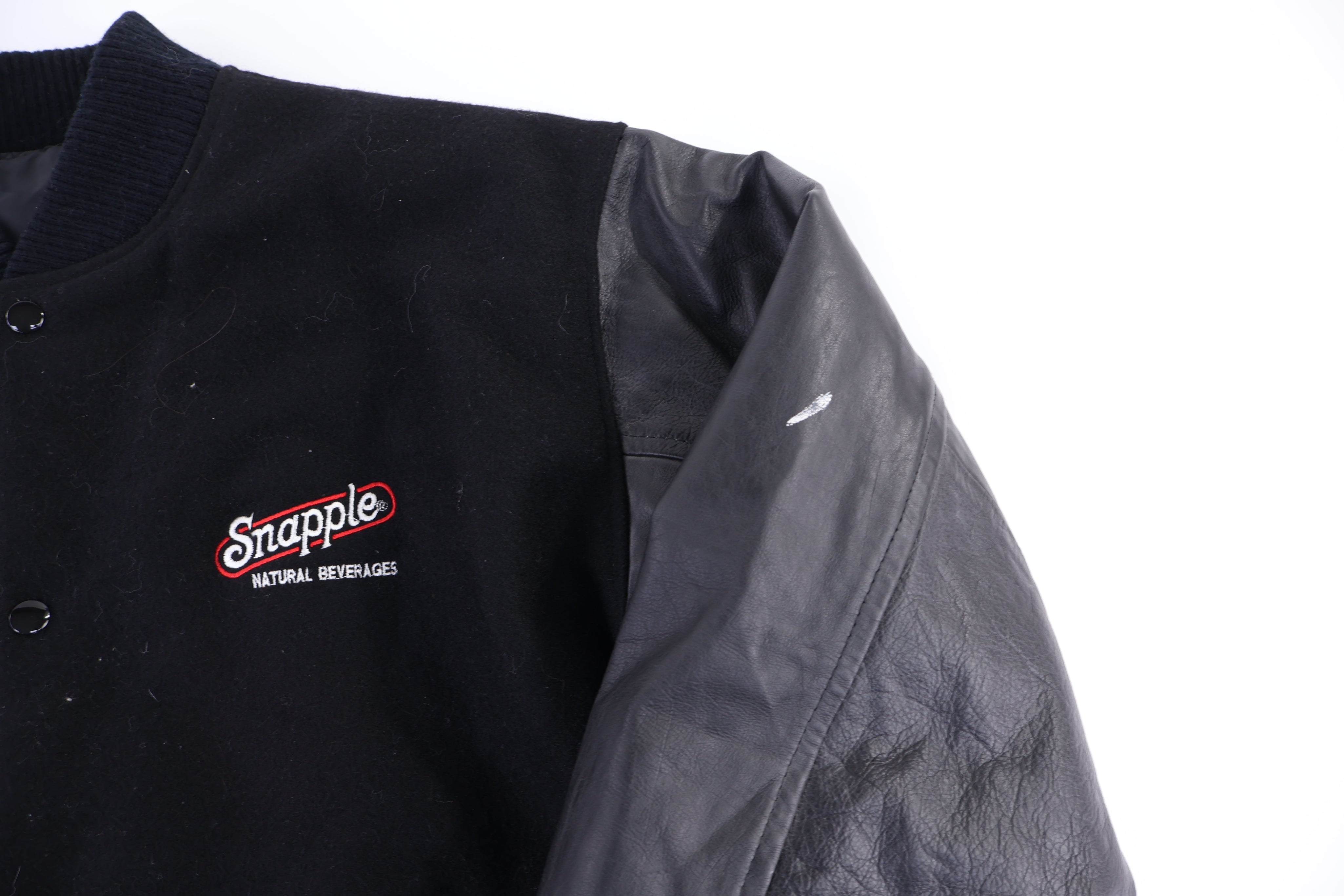 90's Snapple Tea Black Bomber Jacket