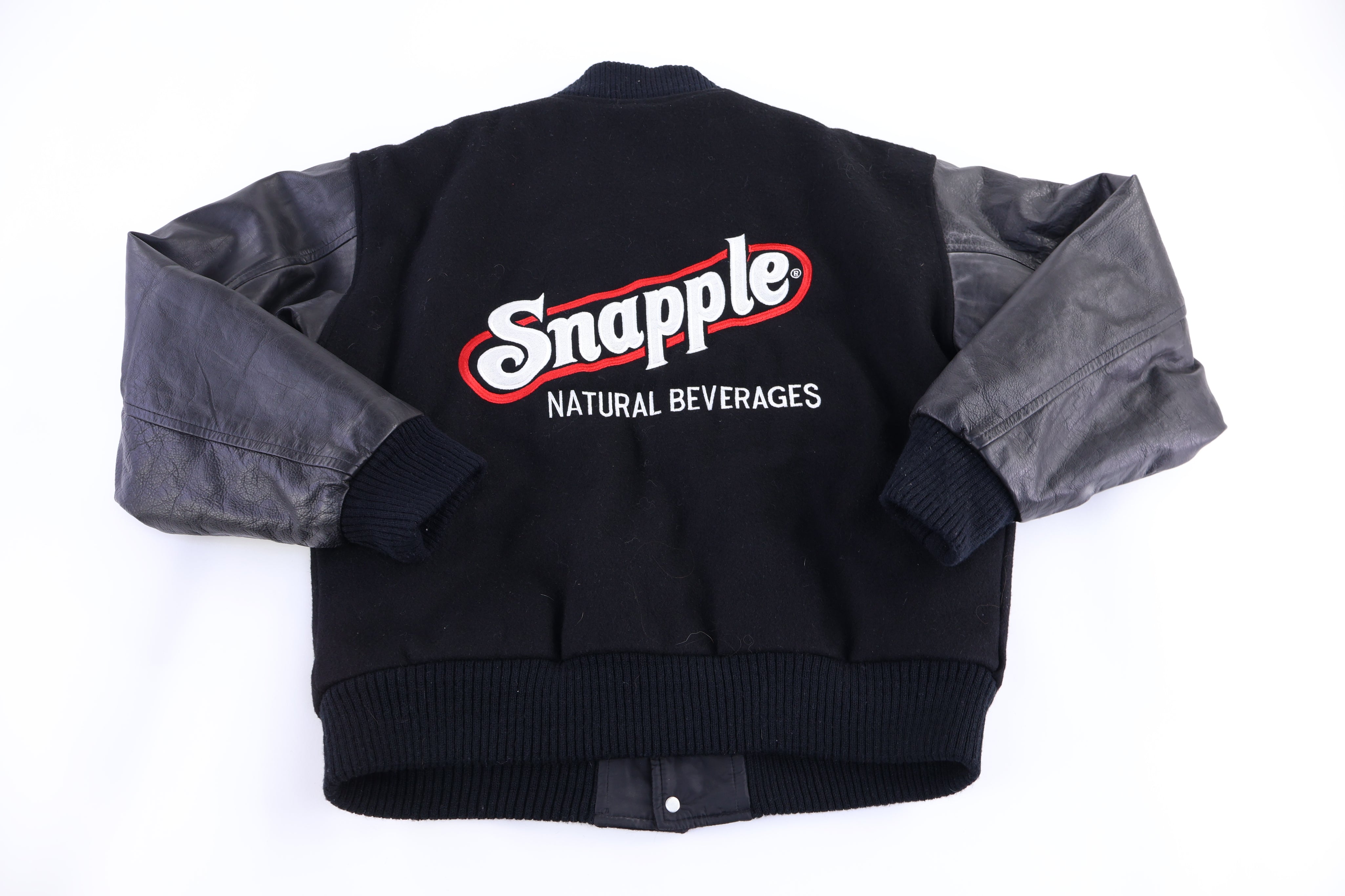 90's Snapple Tea Black Bomber Jacket