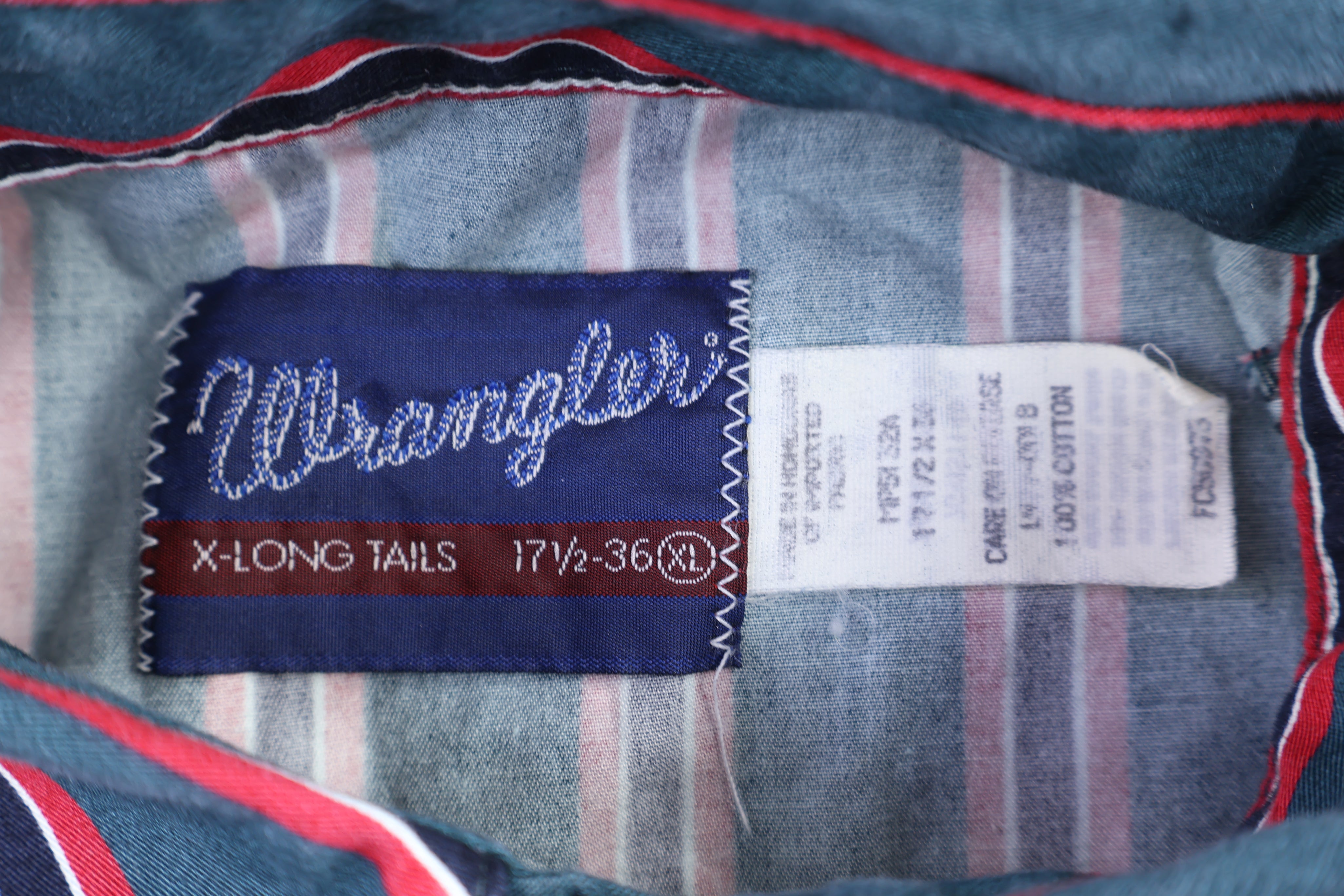 Vintage Wrangler Striped LS Button Down