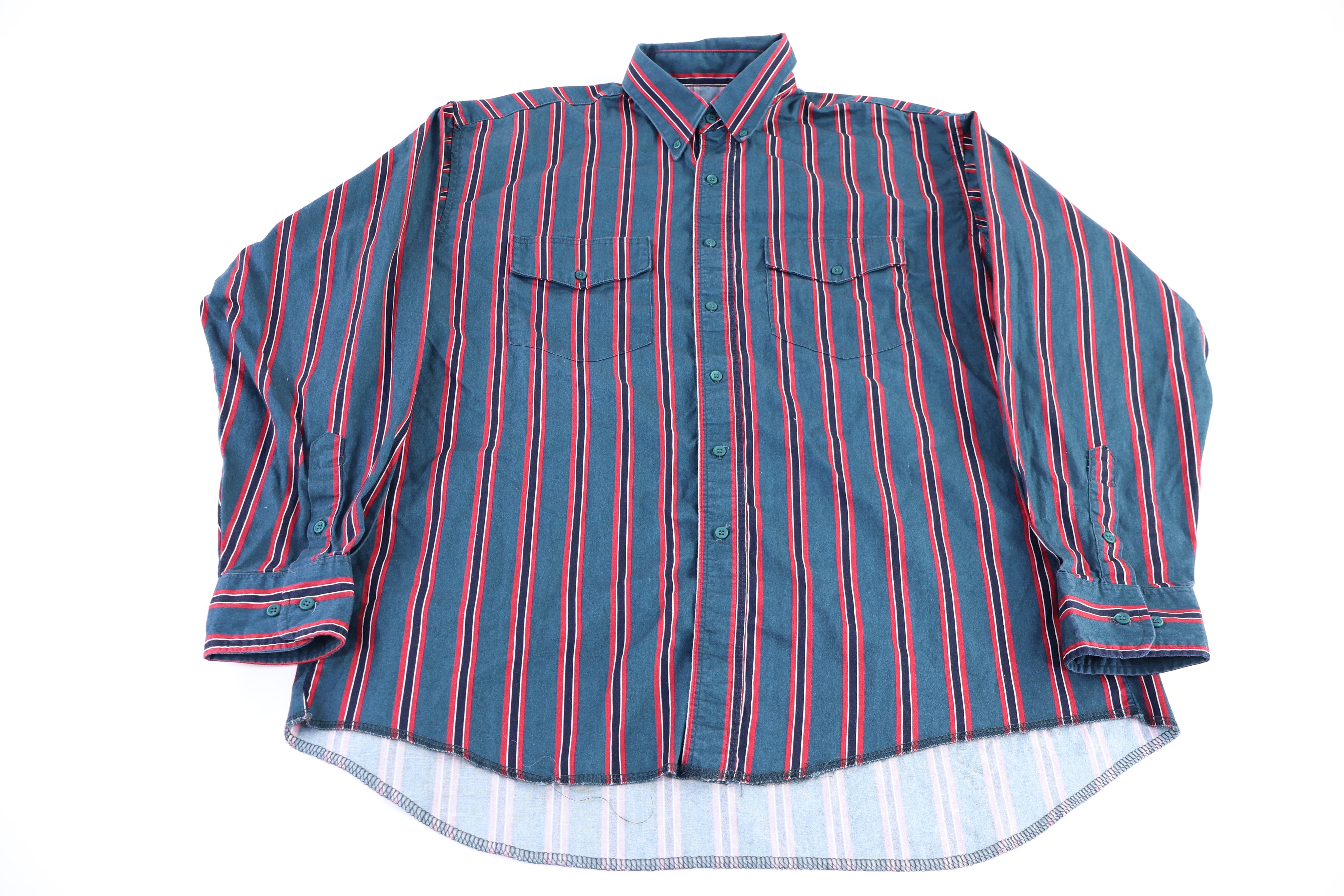 Vintage Wrangler Striped LS Button Down