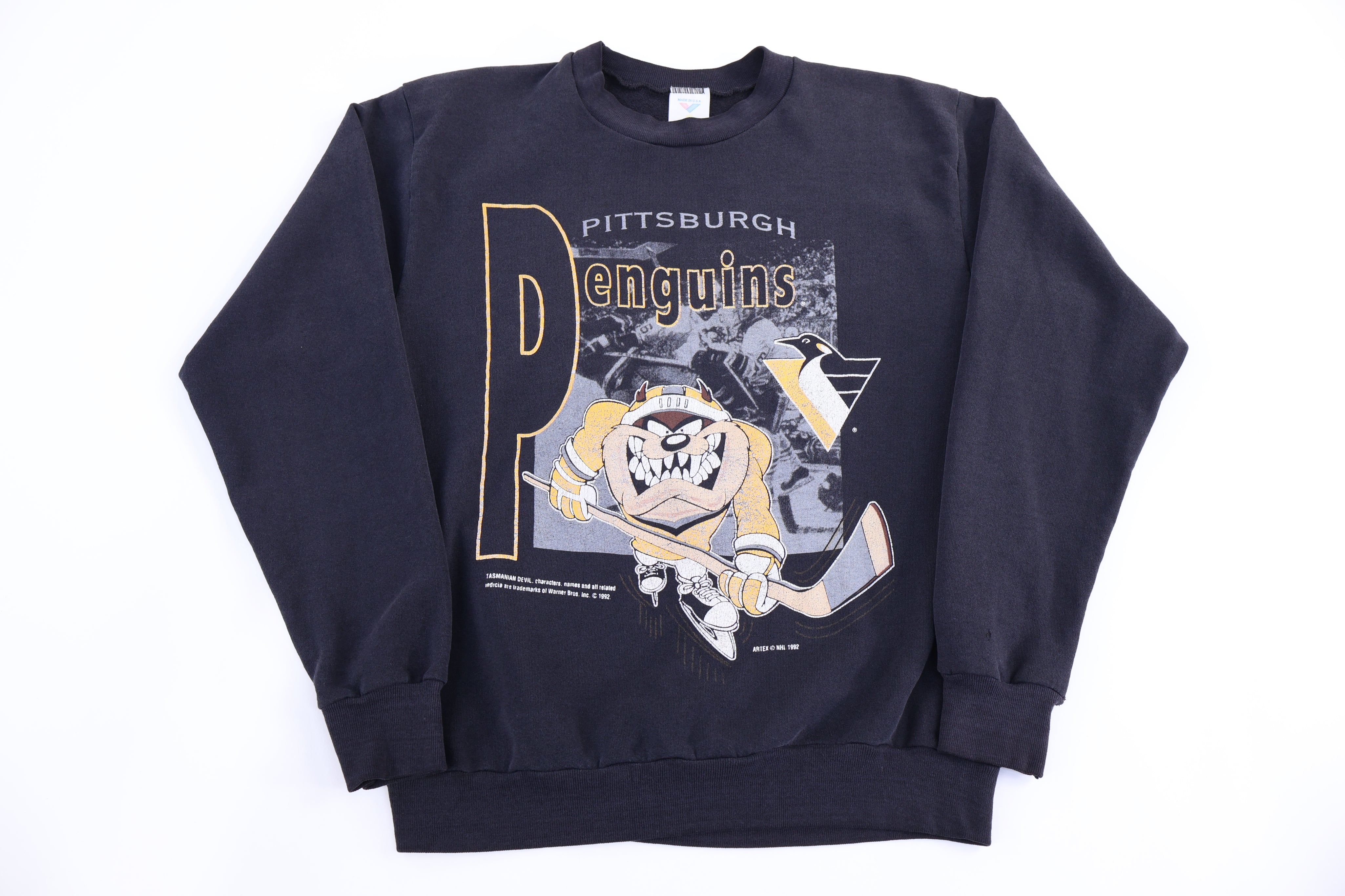 1992 Taz The Devil Pittsburgh Penguins Hockey Sweatshirt