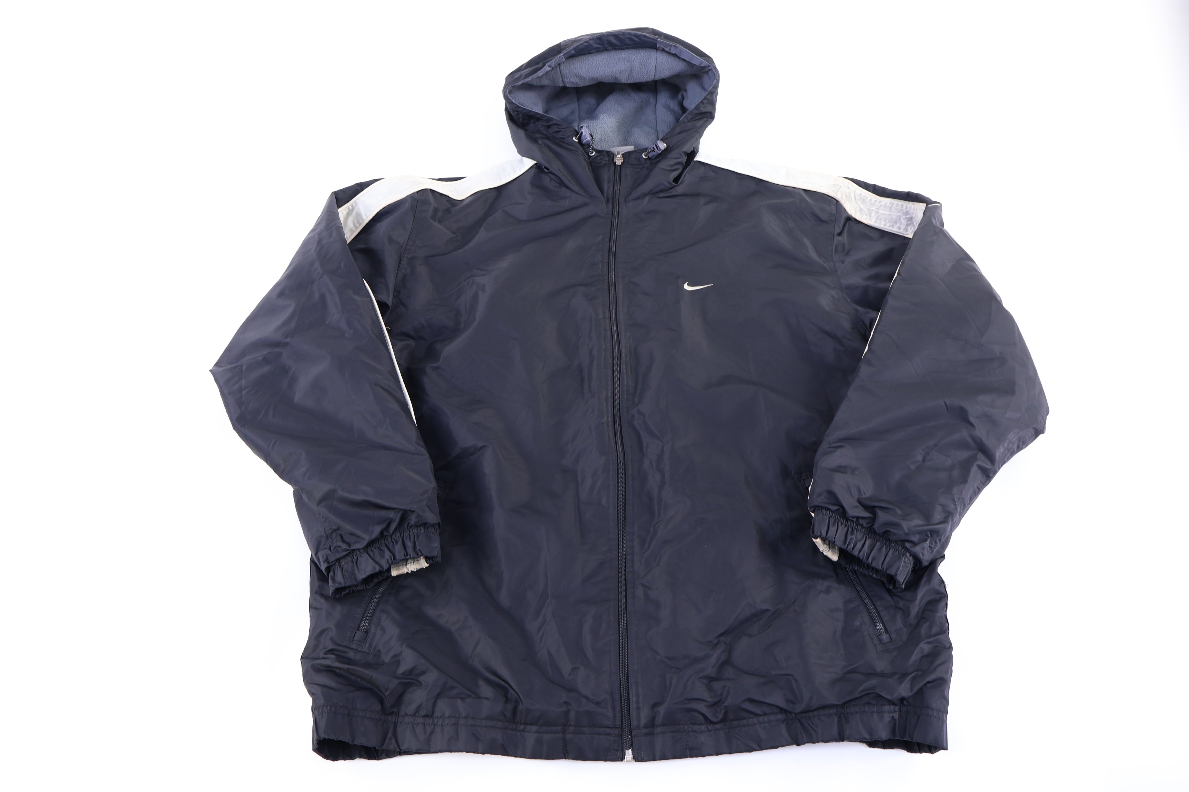 Vintage Nike Embroidered Logo Grey & Black Full Zip Jacket