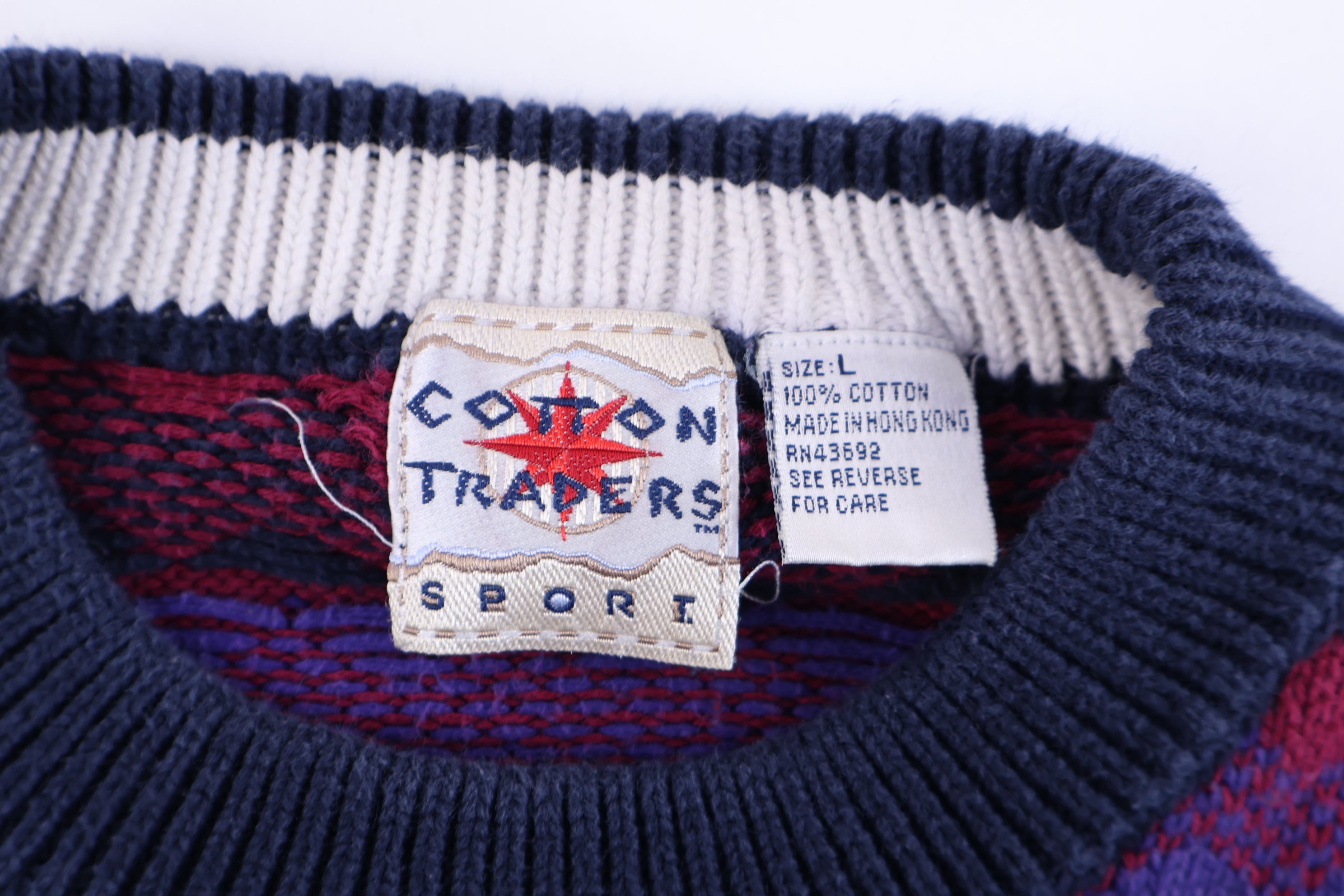 90's Cotton Traders Golf Themed Knit Sweater