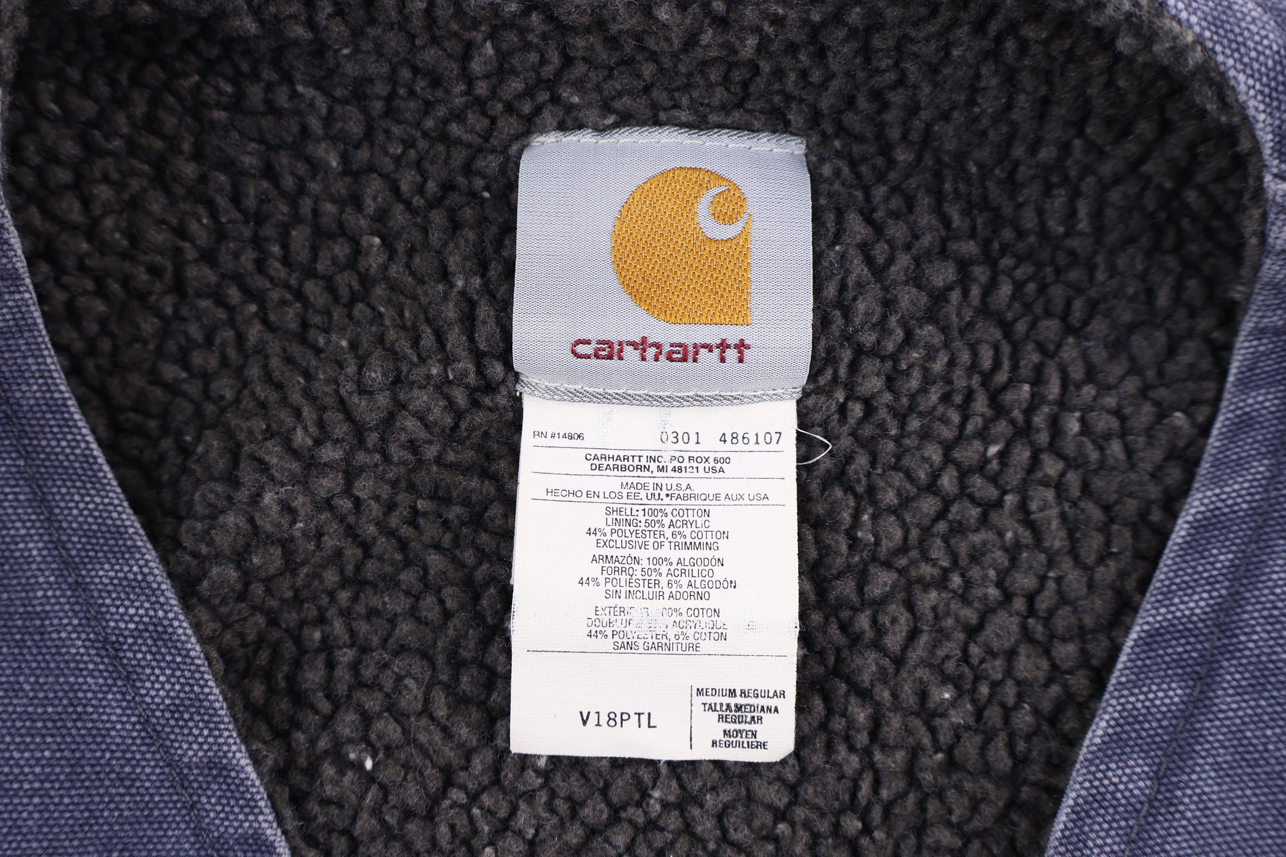 Carhartt Logo Patch Blue Full Zip Vest
