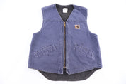 Carhartt Logo Patch Blue Full Zip Vest