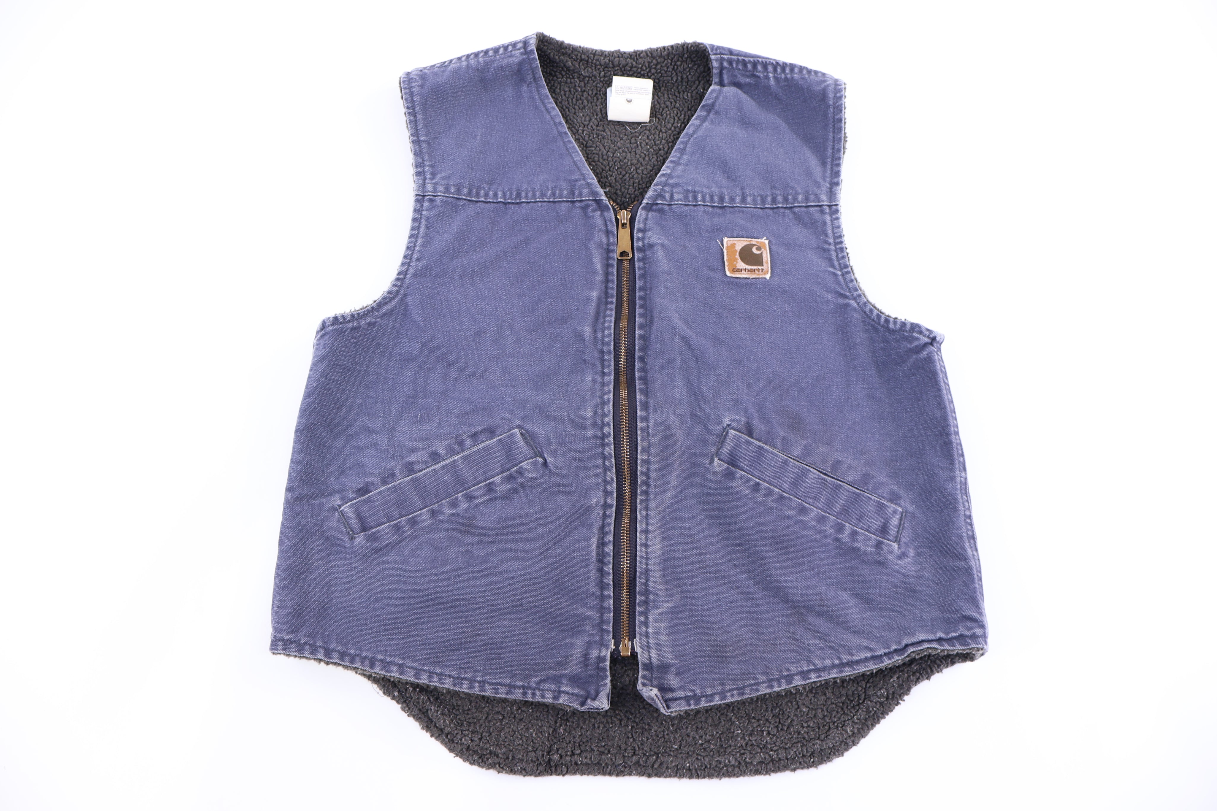 Carhartt Logo Patch Blue Full Zip Vest