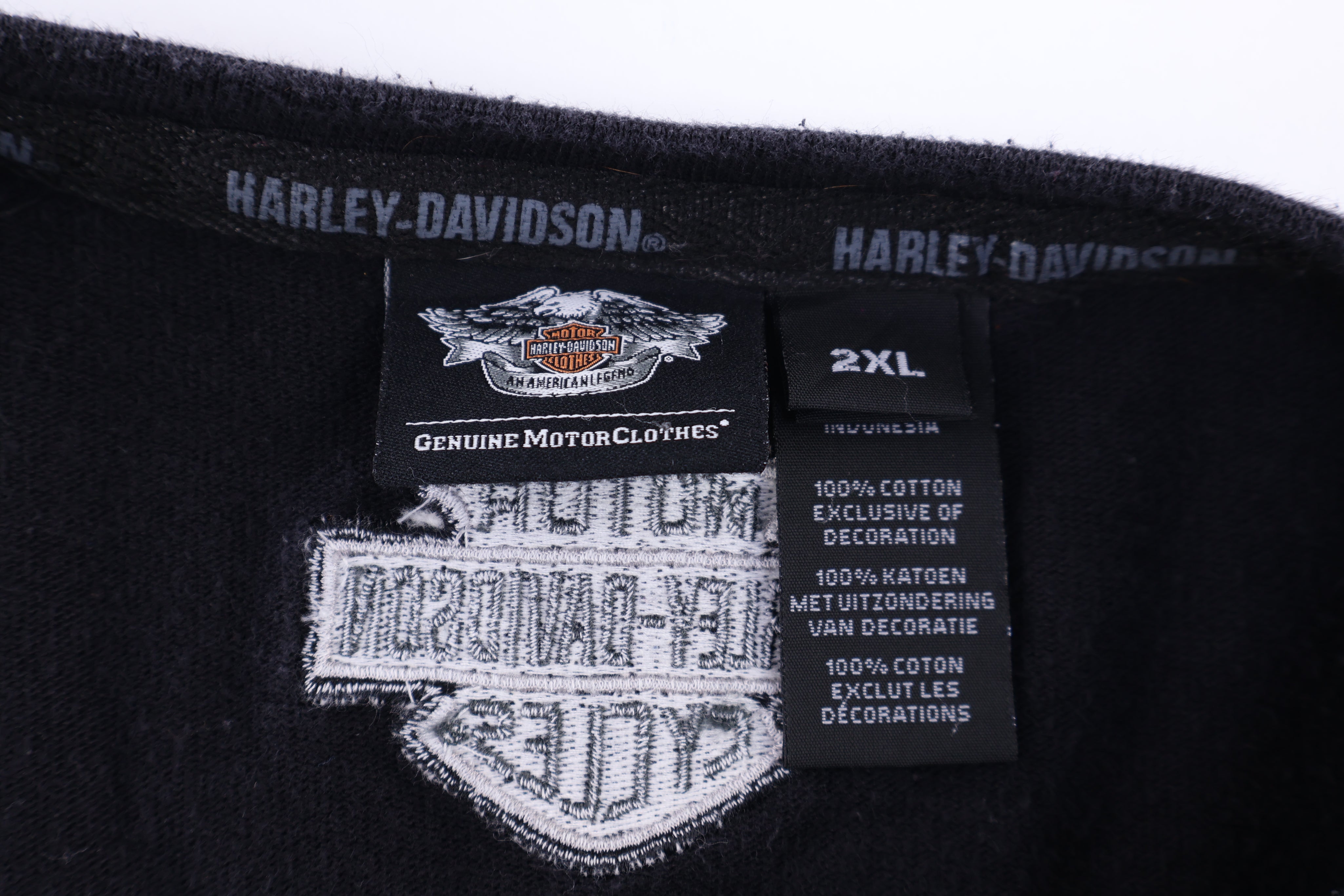 Harley Davidson Motorcycles Embroidered LS T-shirt