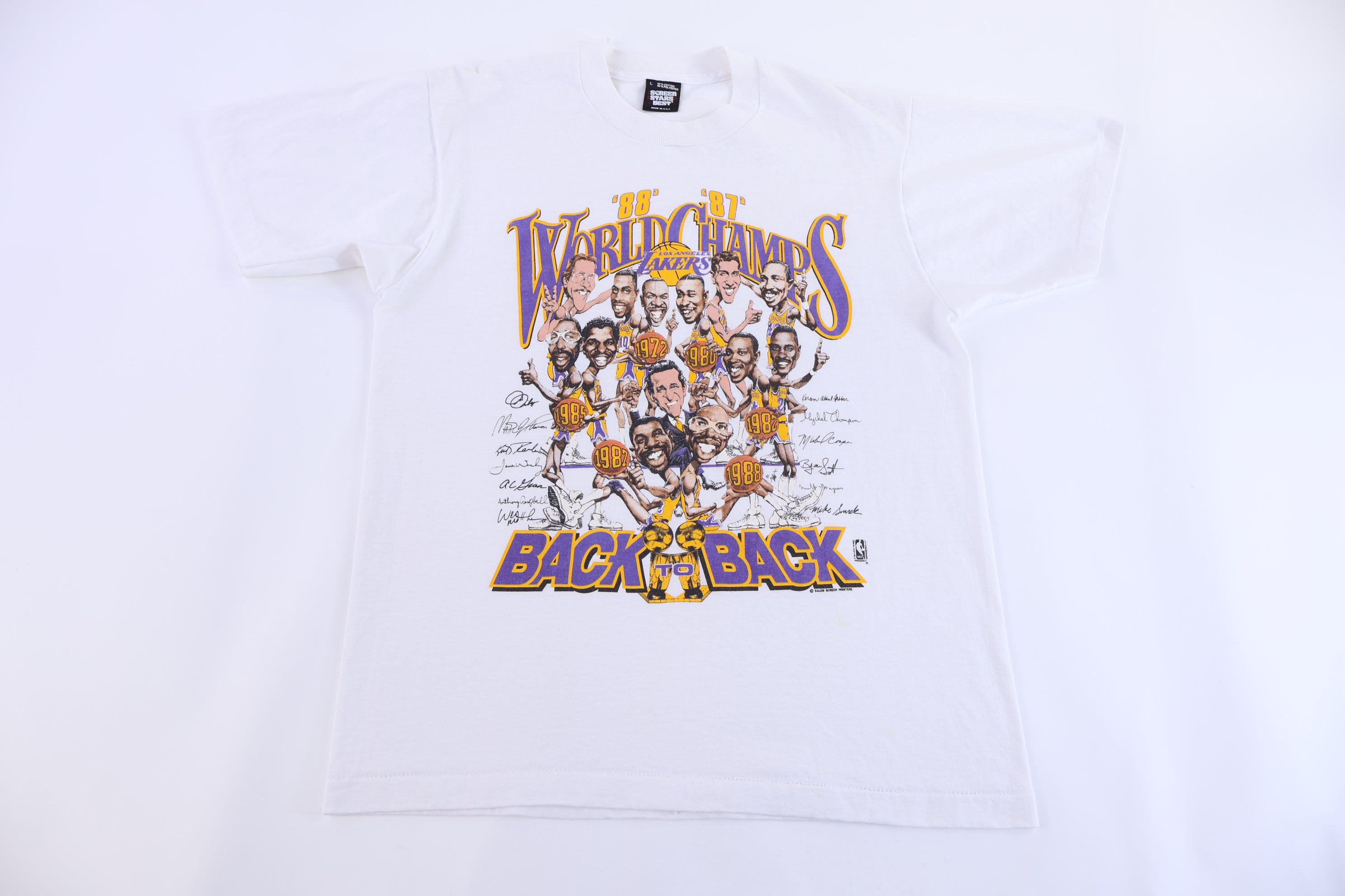 1988 Los Angeles Lakers Basketball Champions T-shirt
