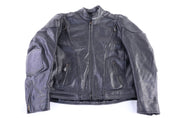 Vintage Leather King Black Leather Biker Jacket