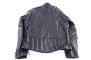 Vintage Leather King Black Leather Biker Jacket