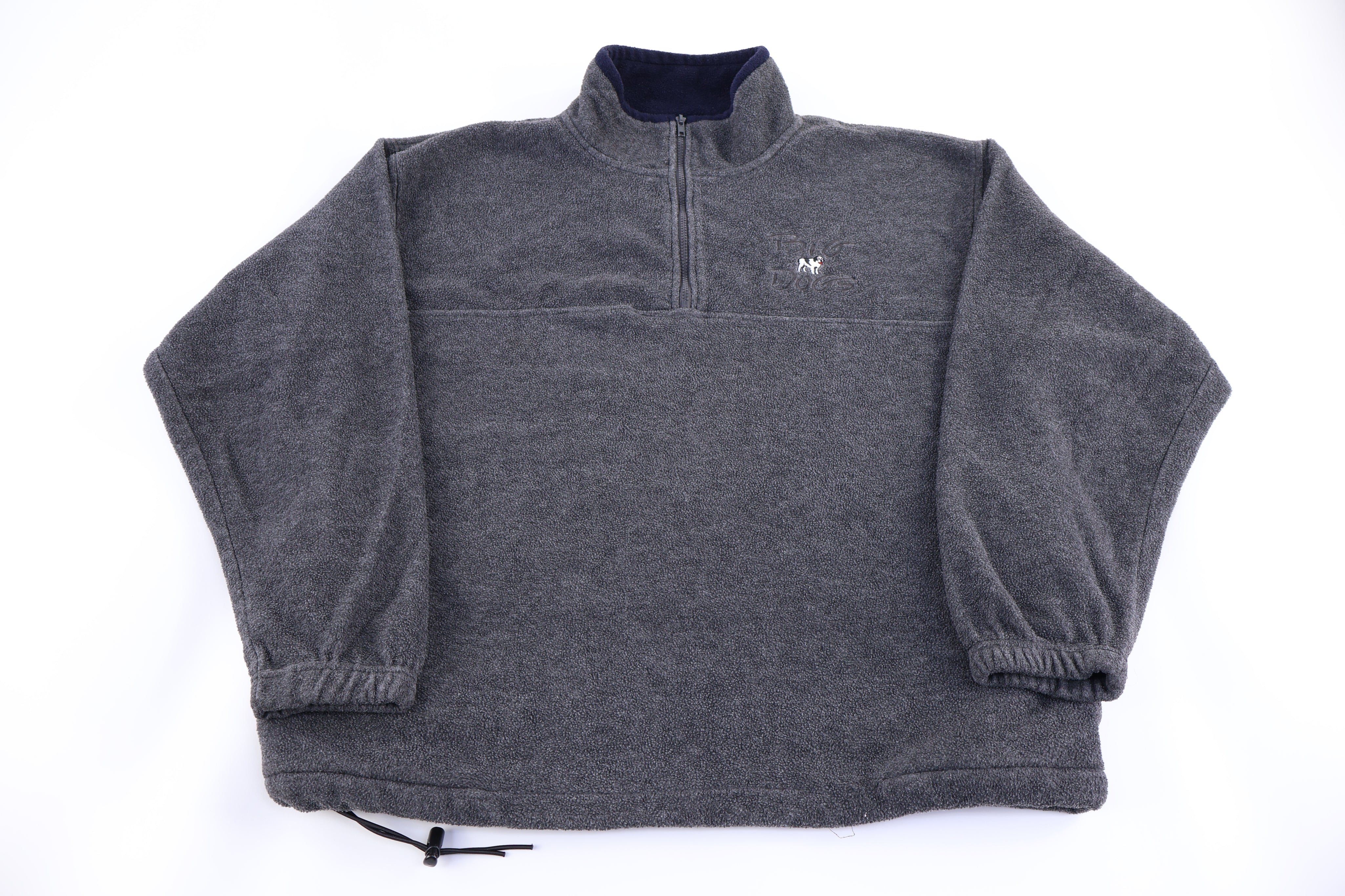 Vintage Big Dogs Grey Quarter Zip Pullover