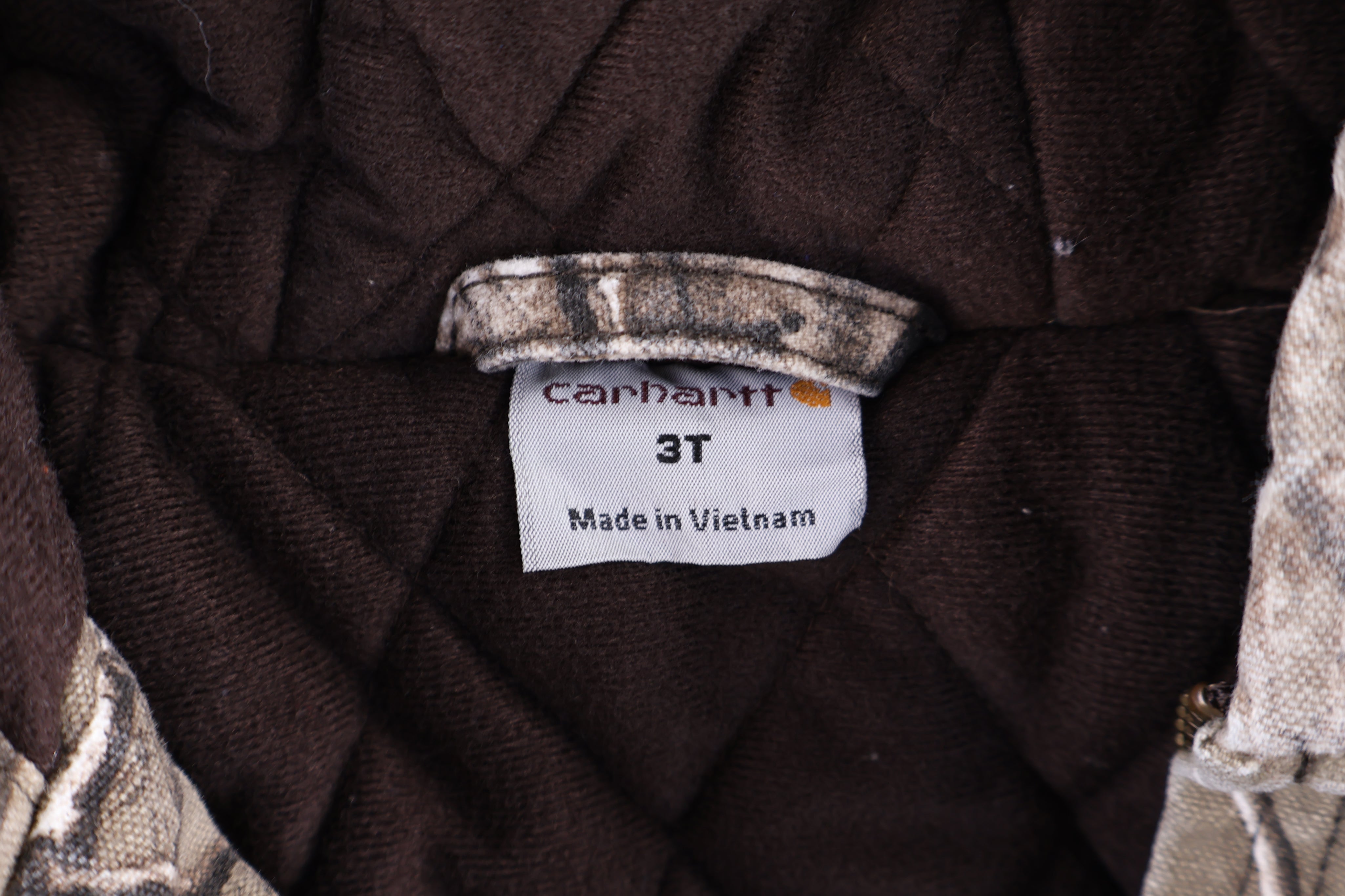 Youth Carhartt Logo Patch Camo Full Zip Jacket