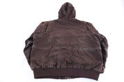 Carhartt Logo Patch Brown Full Zip Jacket
