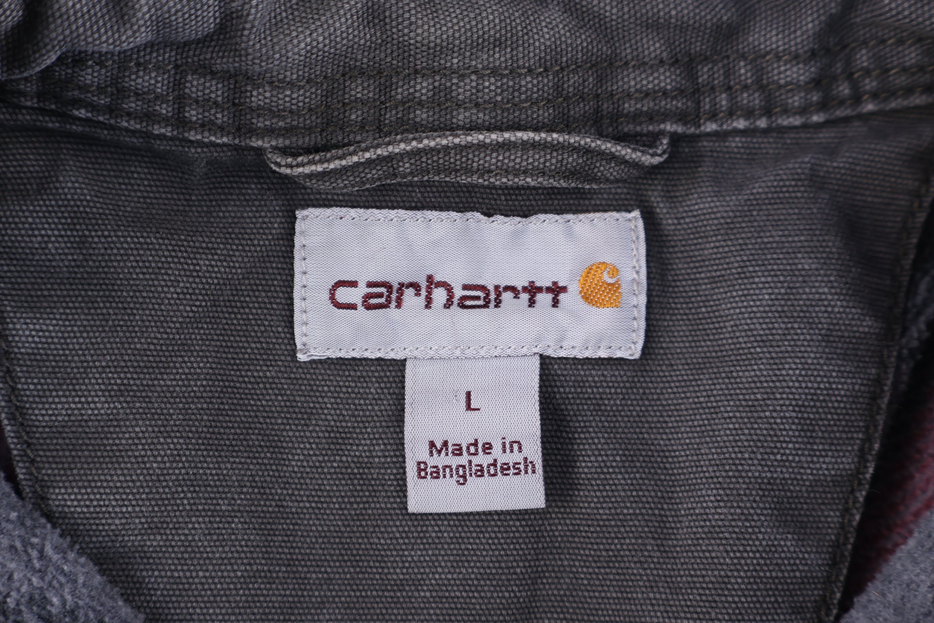 Carhartt Logo Patch Grey LS Button Down