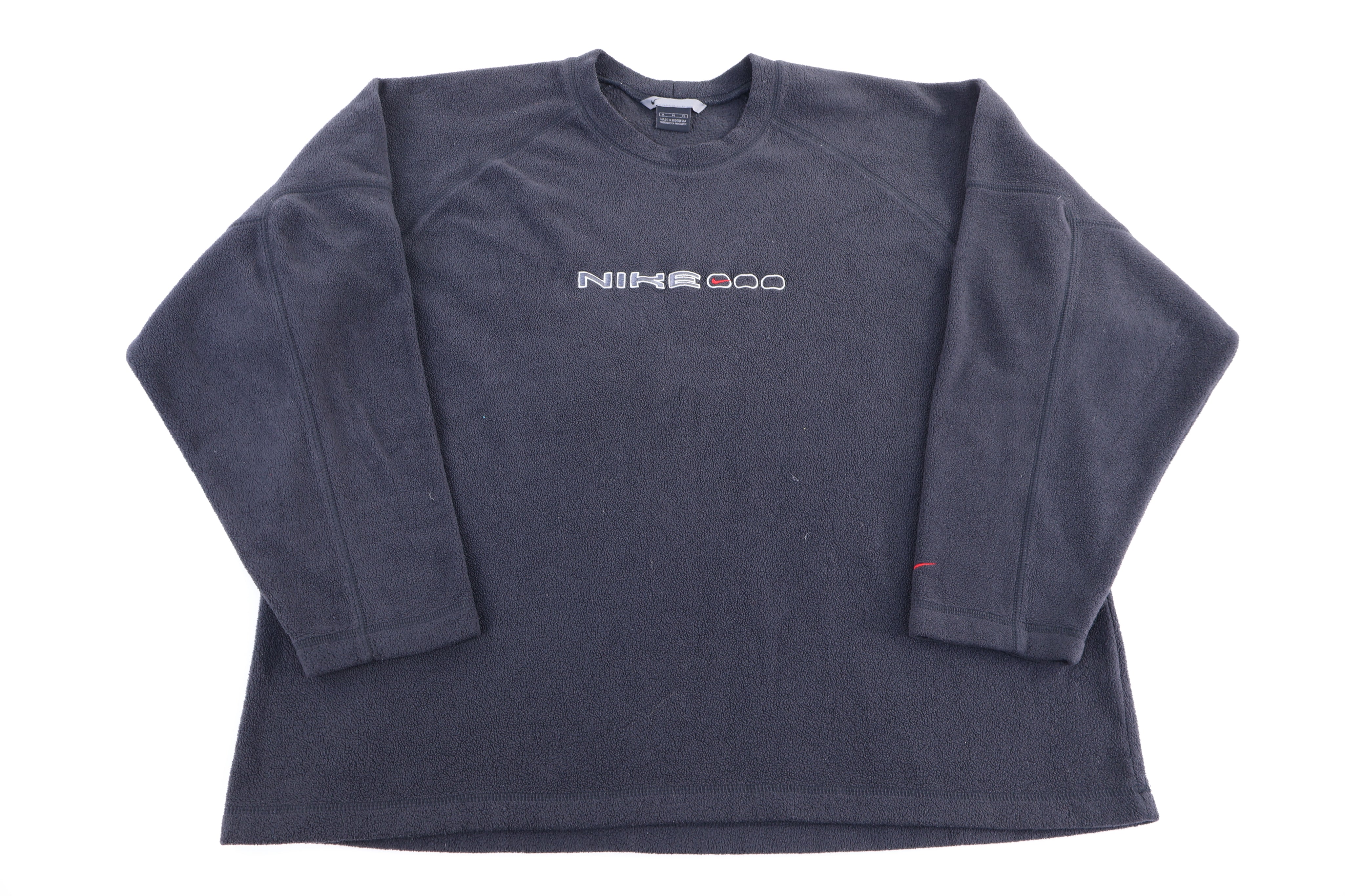Vintage Nike Embroidered Black Fleece Pullover
