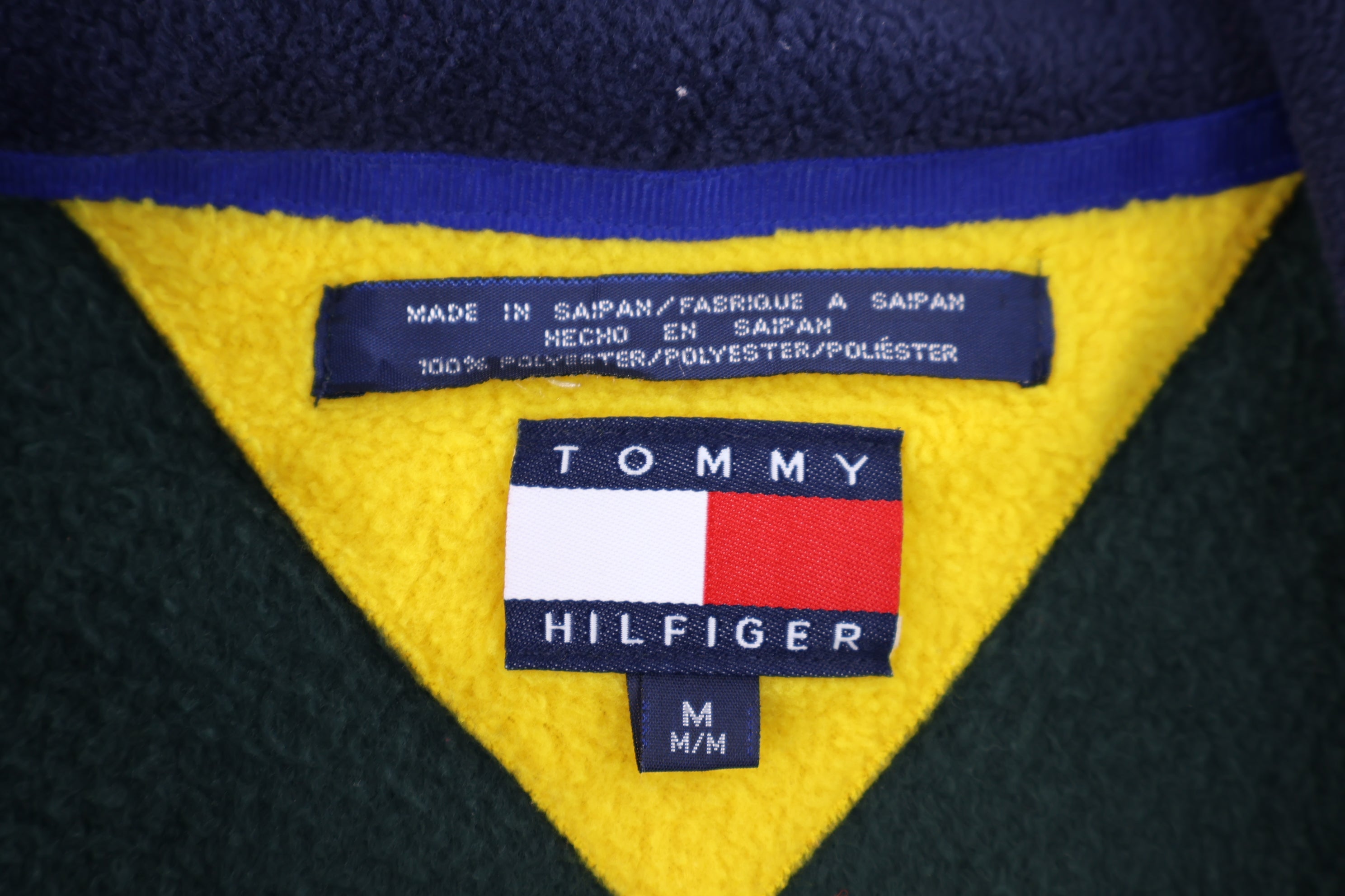 Vintage Tommy Hilfiger Green Fleece Pullover