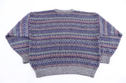 90's Cambridge Classics Multipattern Knit Sweater