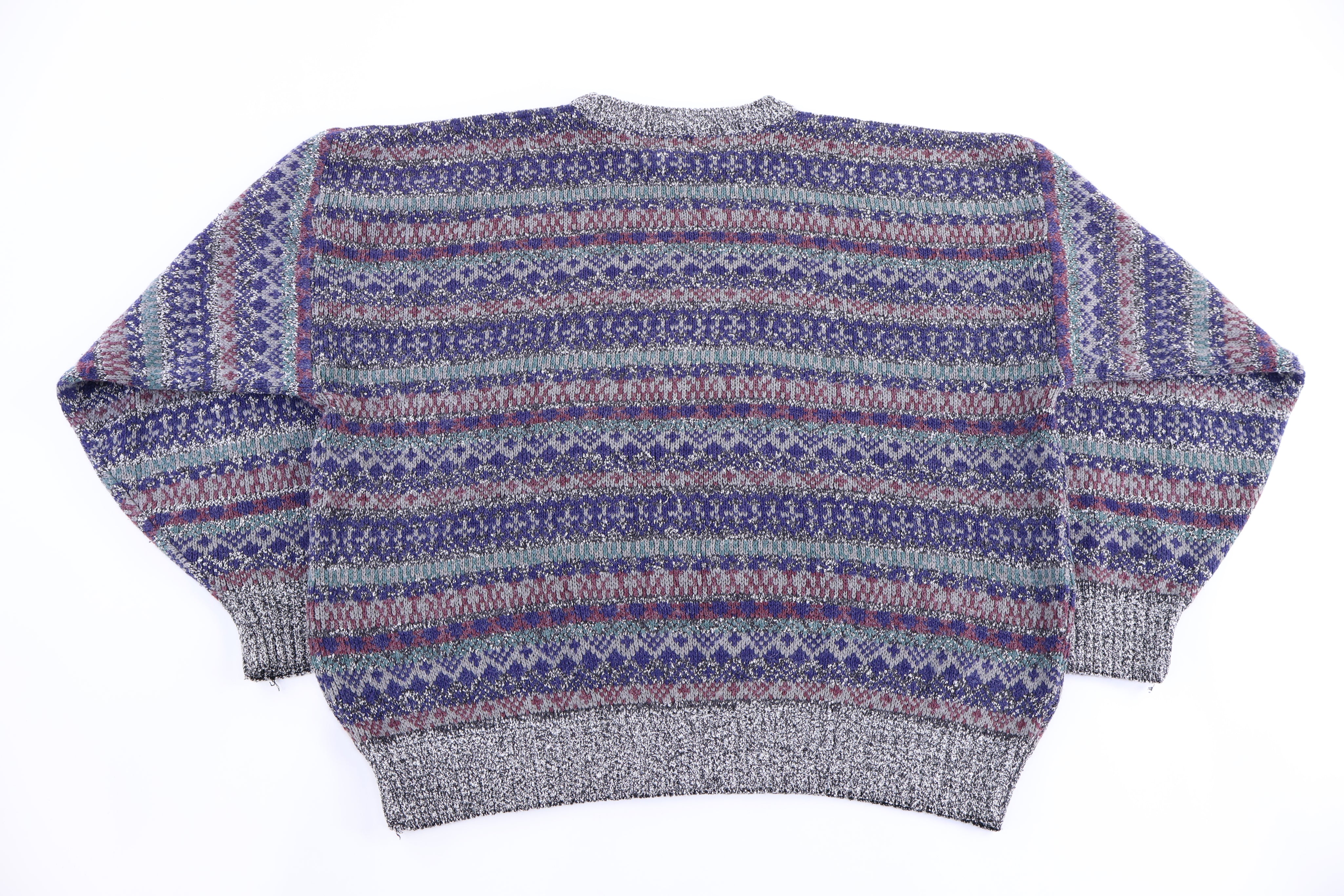90's Cambridge Classics Multipattern Knit Sweater