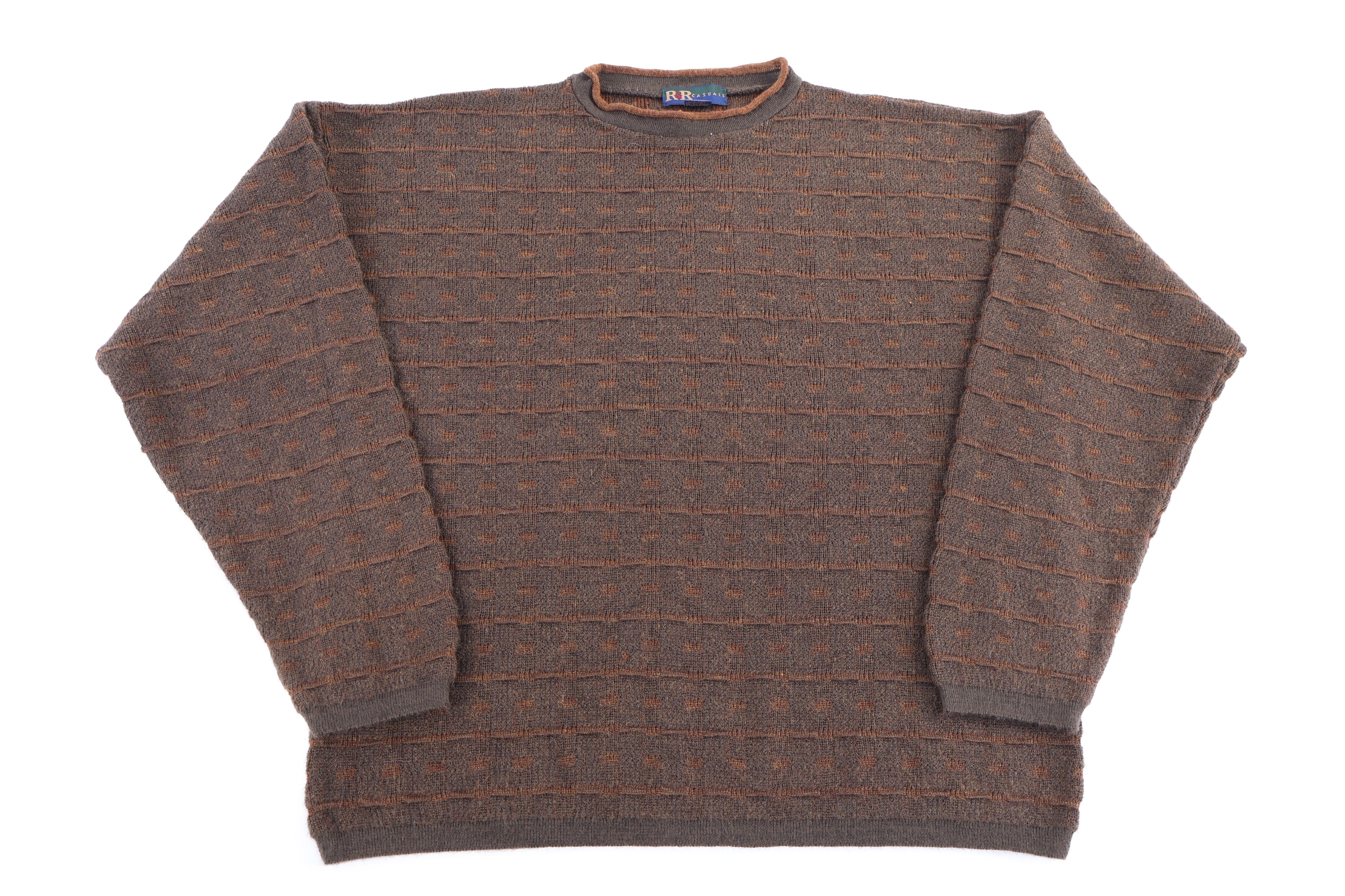90's R&R Casuals Brown Knit Sweater
