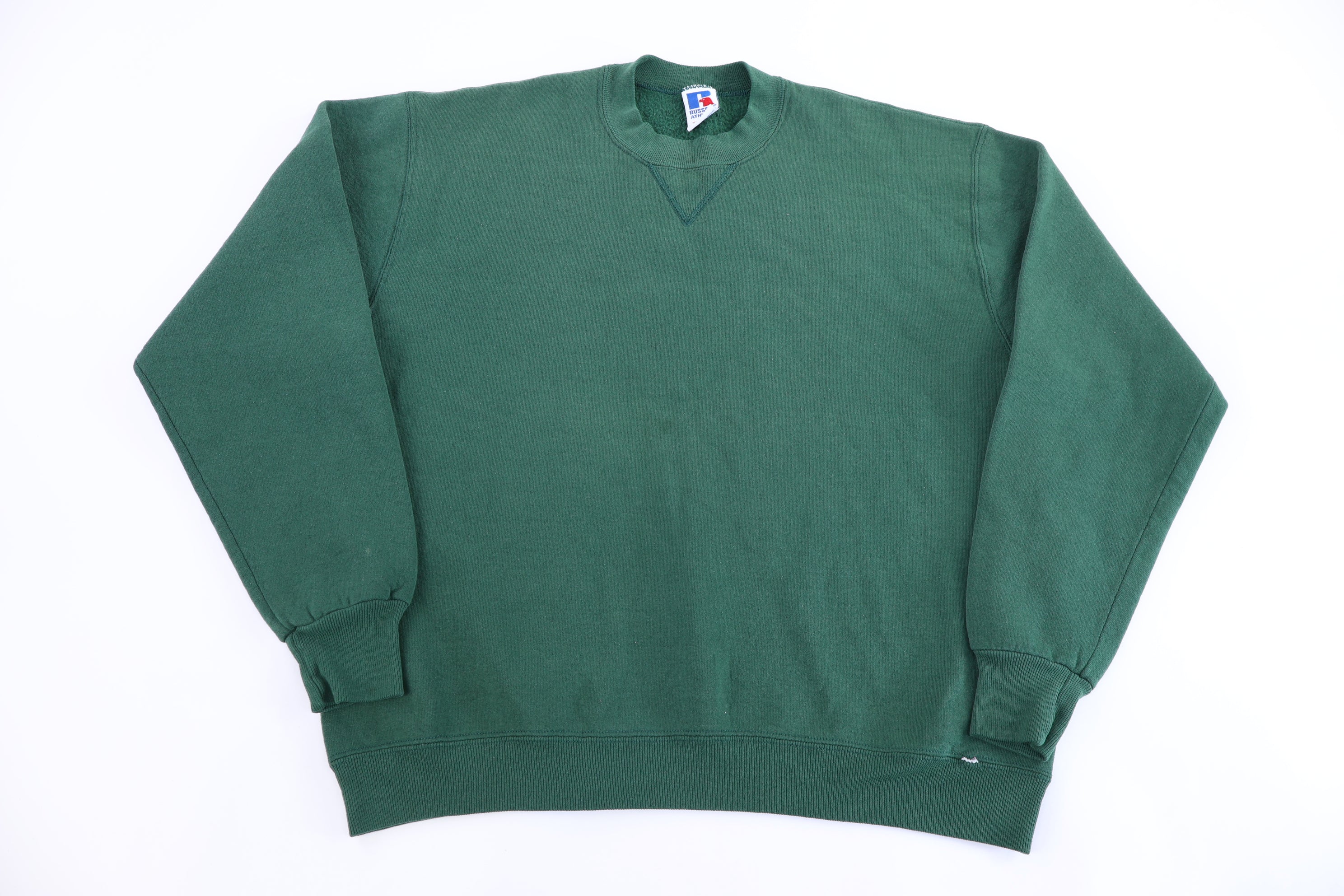 90's Russell Athletic Green Blank Sweatshirt