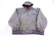 Carhartt Logo Patch Grey Full Zip Jacket