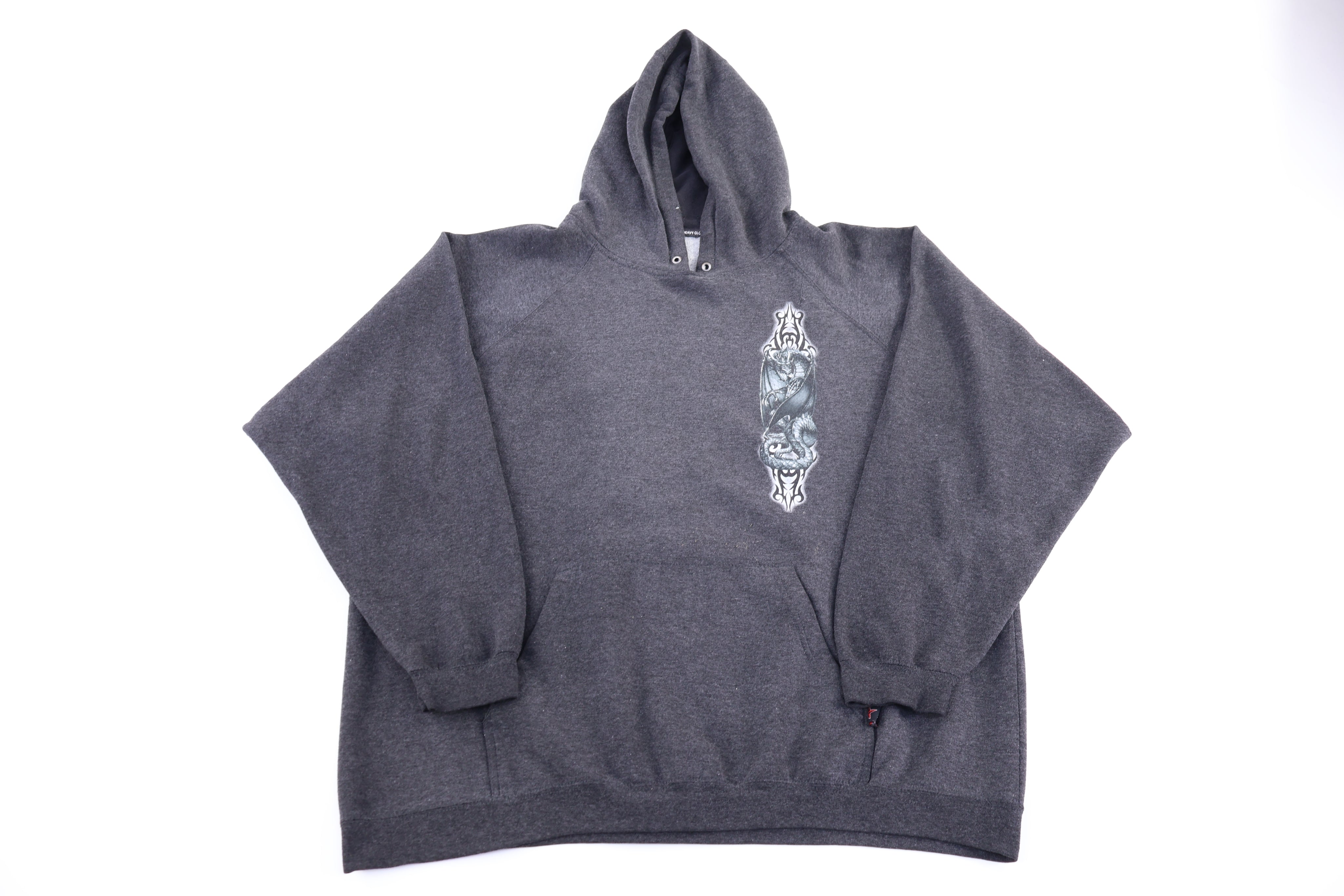Vintage Top Heavy Dragon Graphic Pullover Hoodie