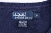 Polo by Ralph Lauren Embroidered Logo Blue Pullover Sweater