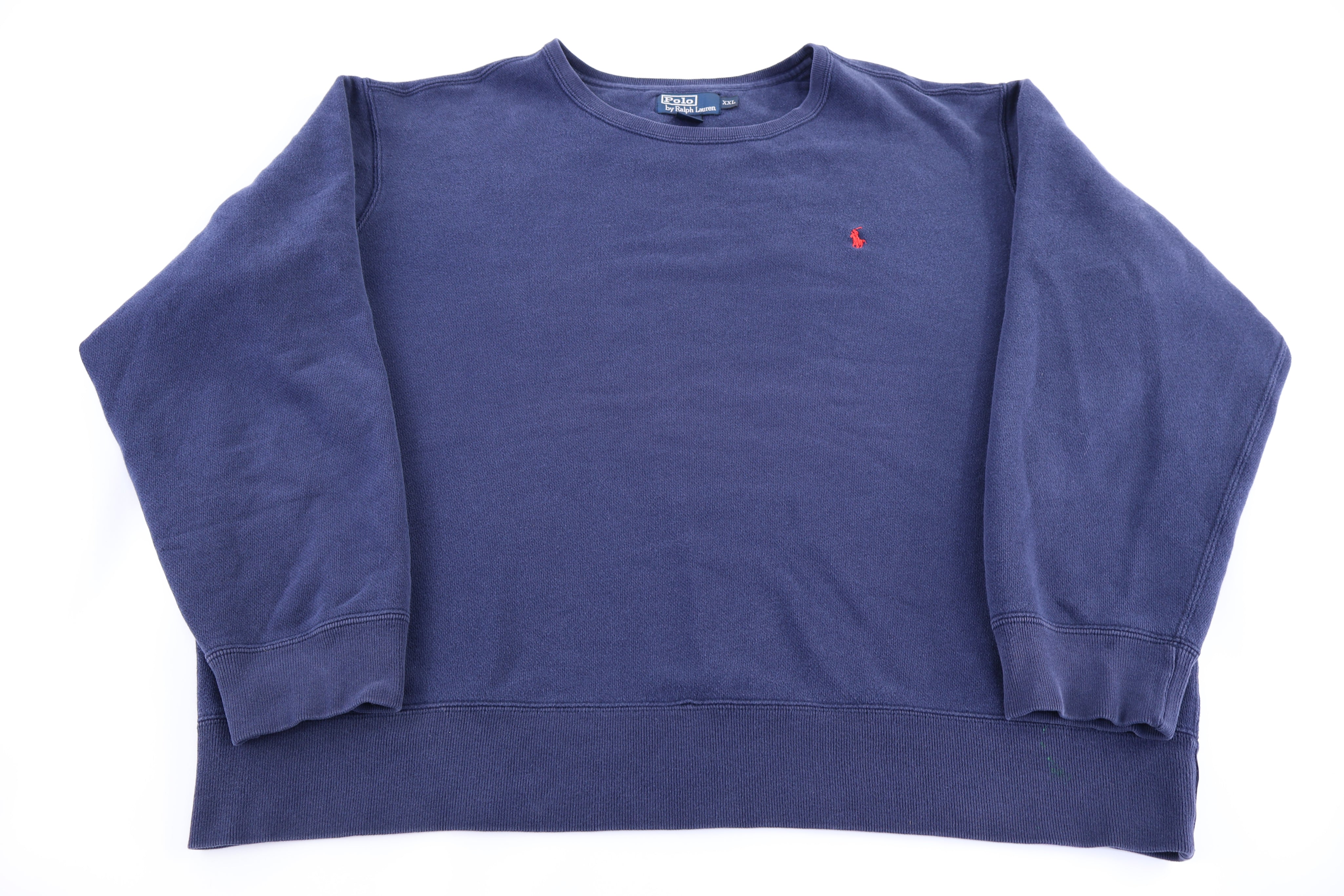 Polo by Ralph Lauren Embroidered Logo Blue Pullover Sweater